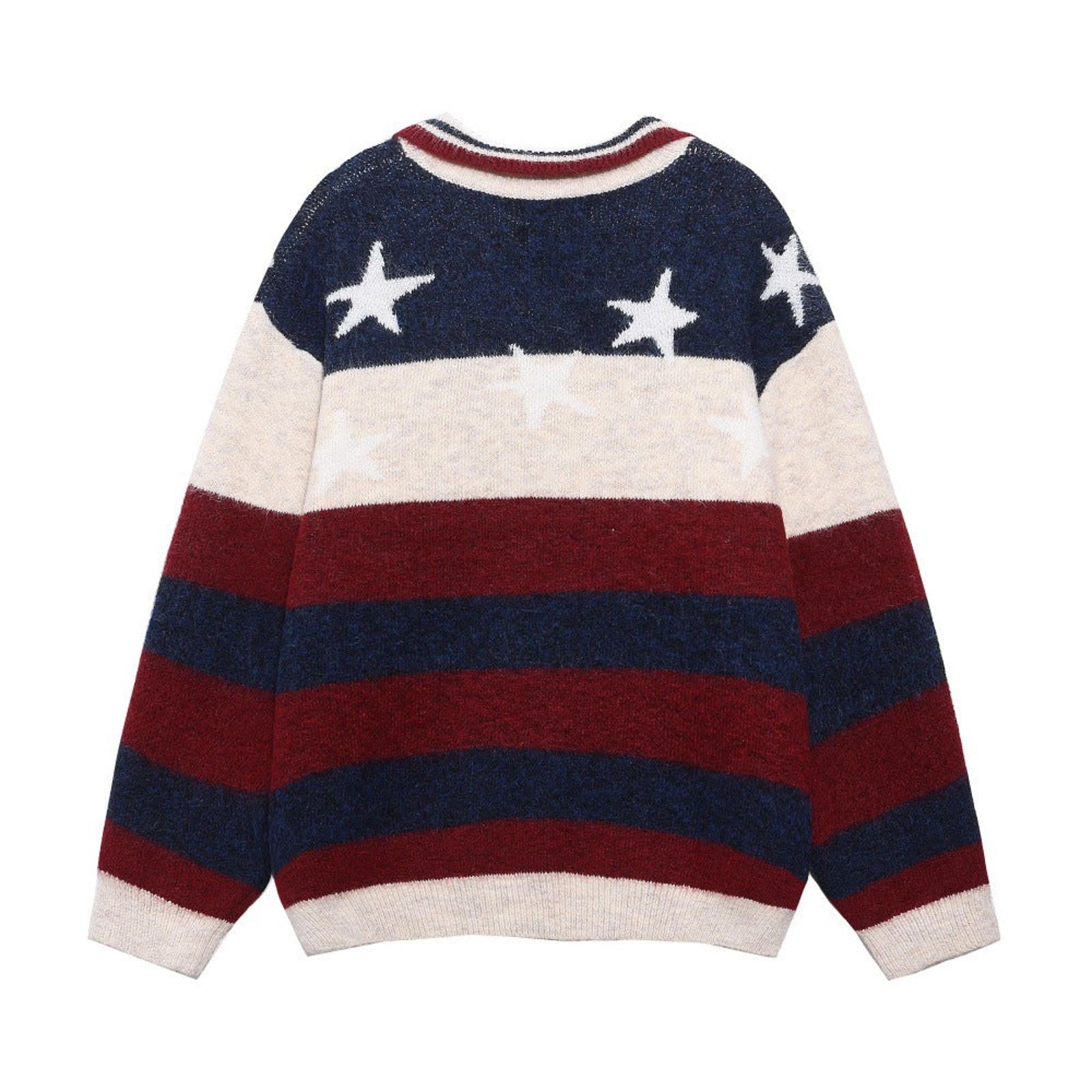 Vintage Red White Blue Striped Collared Knit Sweater Size US M / EU 48-50 / 2 - 2 Thumbnail