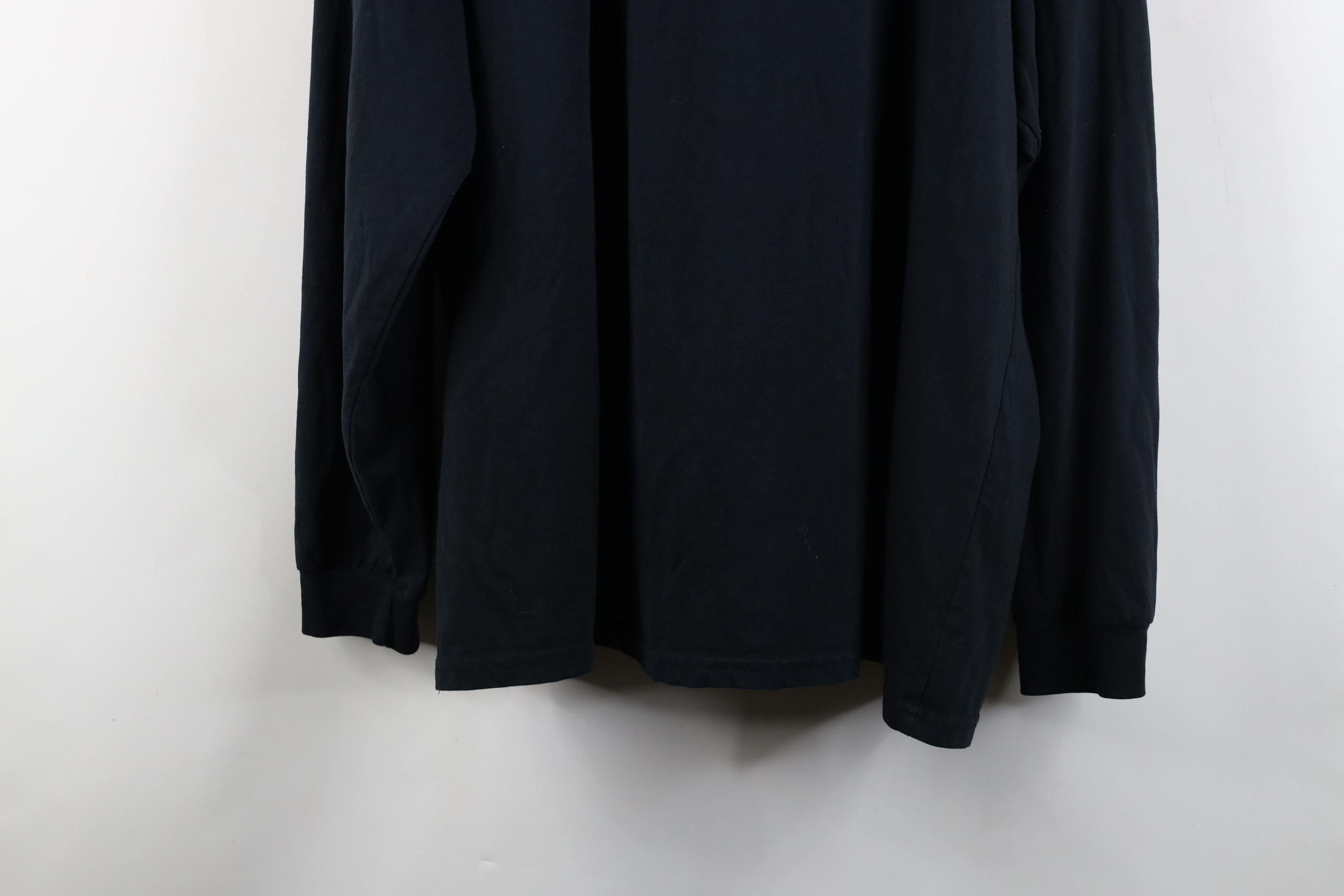 Vintage Vintage 90s Streetwear Blank Faded Long Sleeve T-Shirt Black Size US XL / EU 56 / 4 - 12 Thumbnail