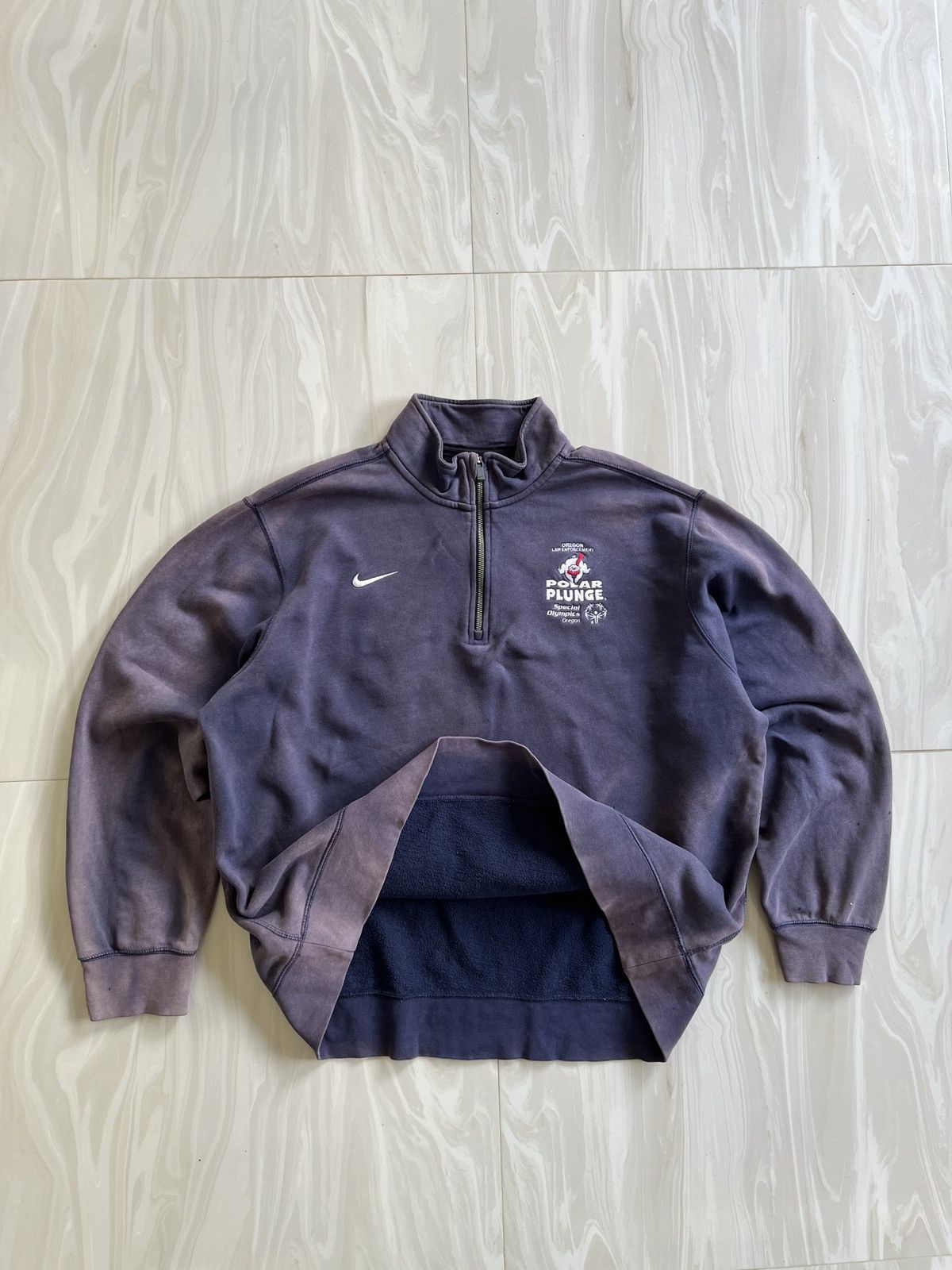 image of Kapital x Vintage Faded Nike Half Zip in Navy, Men's (Size 2XL)