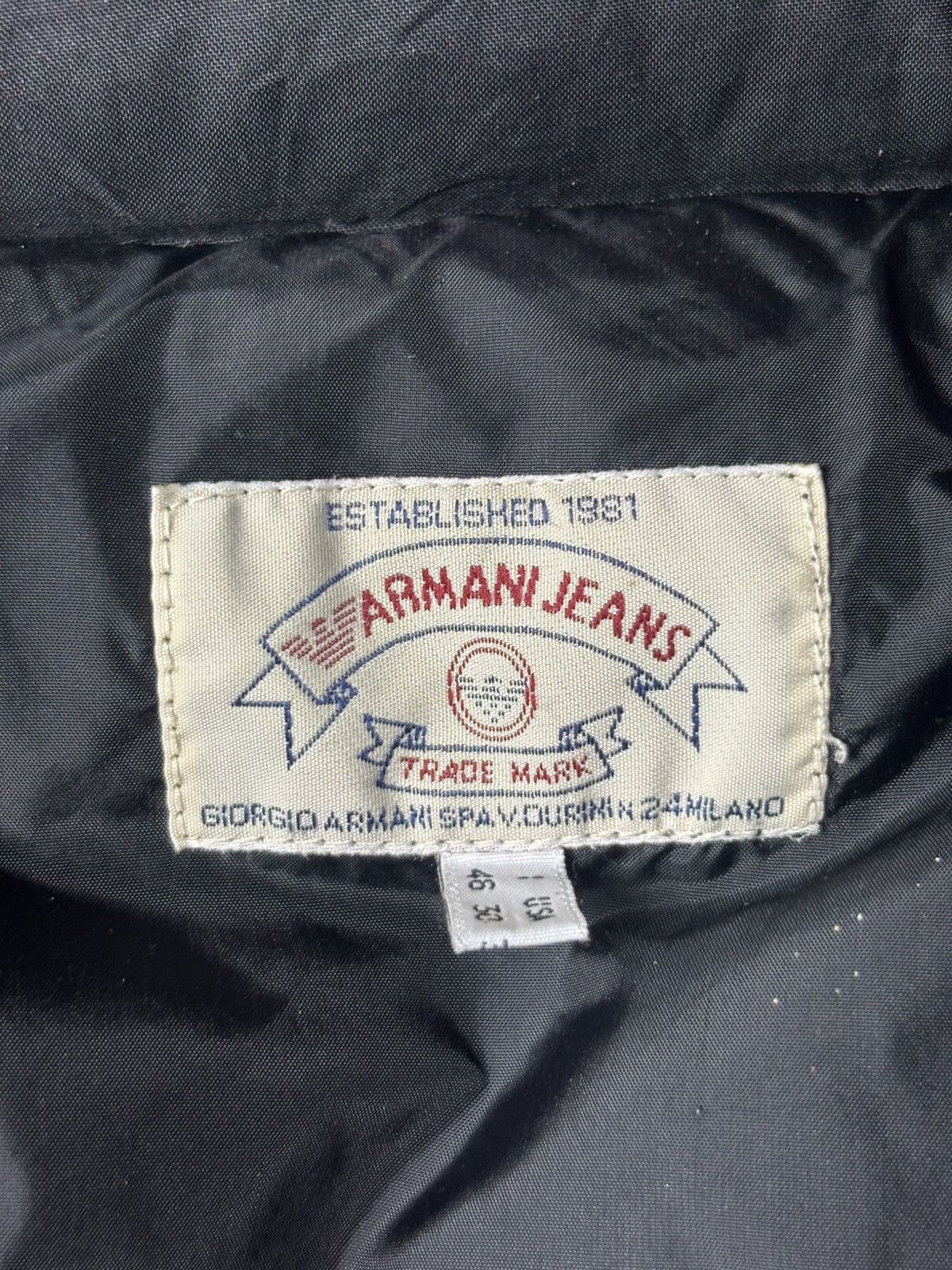 Armani 1990s Armani Jeans Down Puffer Jacket Size US L / EU 52-54 / 3 - 9 Thumbnail