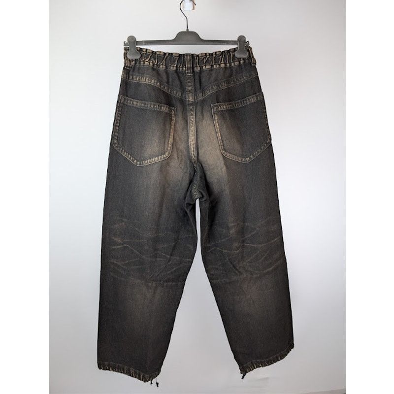 Maison MIHARA YASUHIRO o1rshd1 Amateur Sewn Wide Denim Jeans in Black Size US 32 / EU 48 - 11 Thumbnail