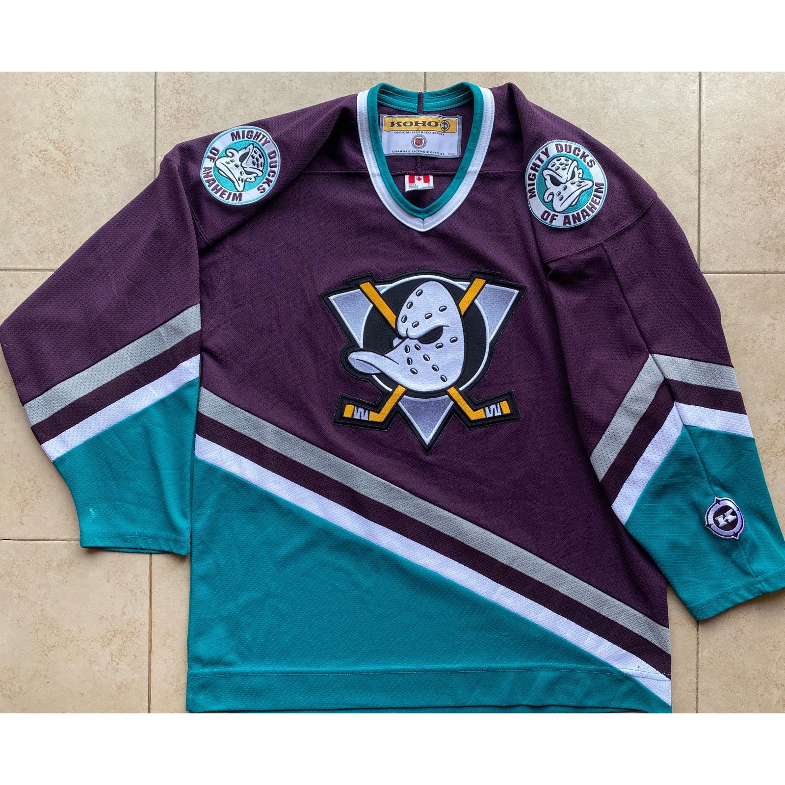 Koho × NHL Anaheim Mighty Ducks 2000s KOHO jersey M purple NHL vintage Size US M / EU 48-50 / 2 - 3 Thumbnail