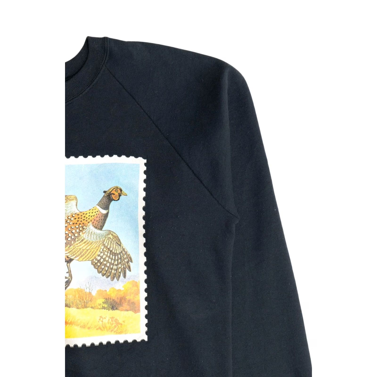 Fruit Of The Loom Vintage Pheasant USA Postage Stamp Sweatshirt 1990s XS-XL Black Cotton / Polyester Fruit of the Loom Mens Ladies Womens Boys Girls Size US XL / EU 56 / 4 - 6 Thumbnail