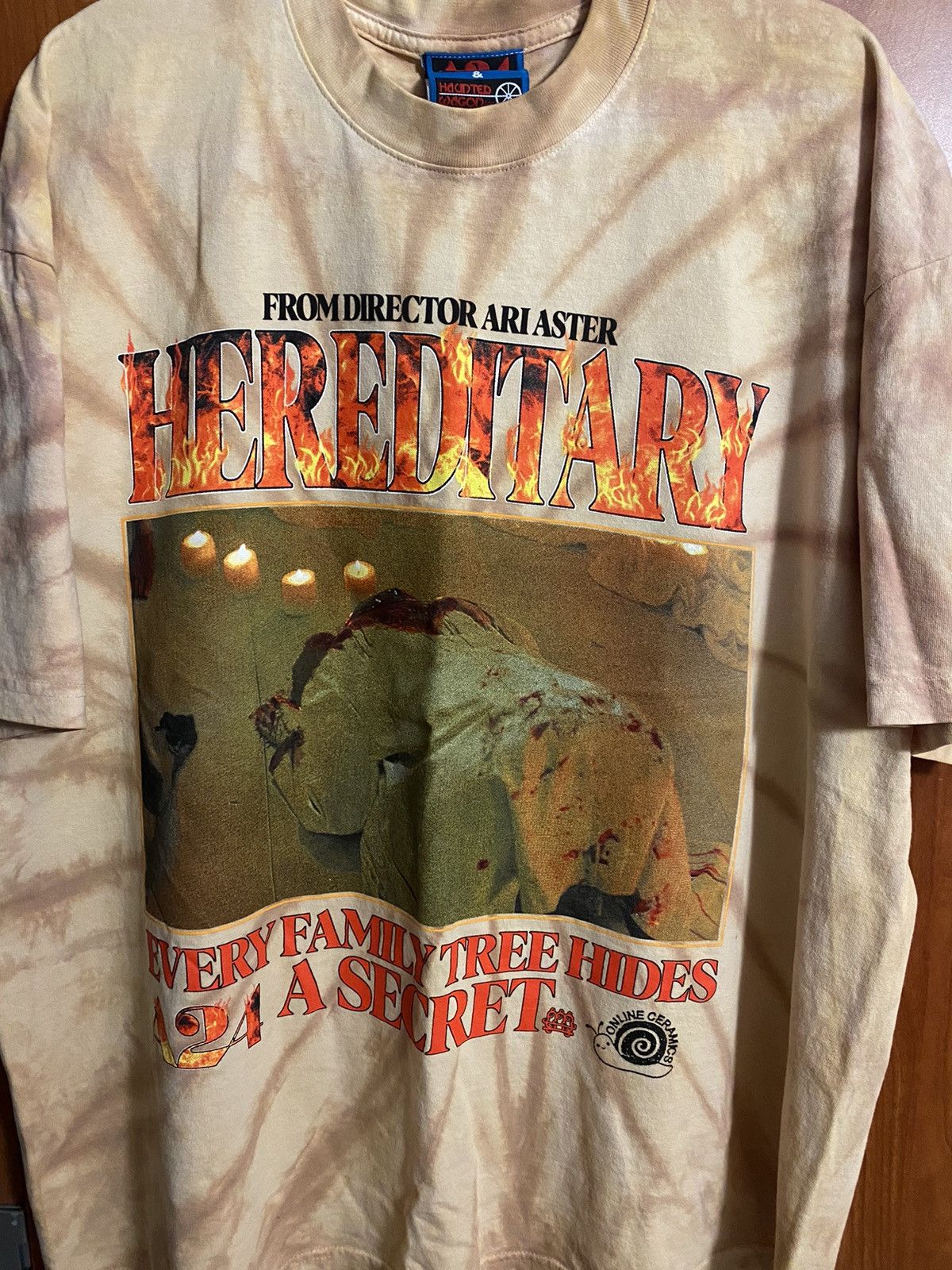 image of A24 x Online Ceramics Hereditary Shirt in Beige, Men's (Size XL)