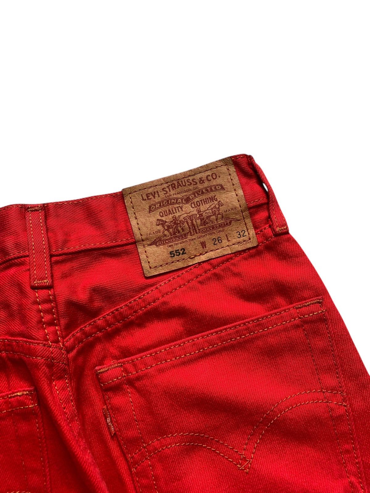 Levi's Vintage Clothing Rare!!! Vintage Levis 512 Red 90's Valencia Denim Pants Size US 32 / EU 48 - 5 Thumbnail