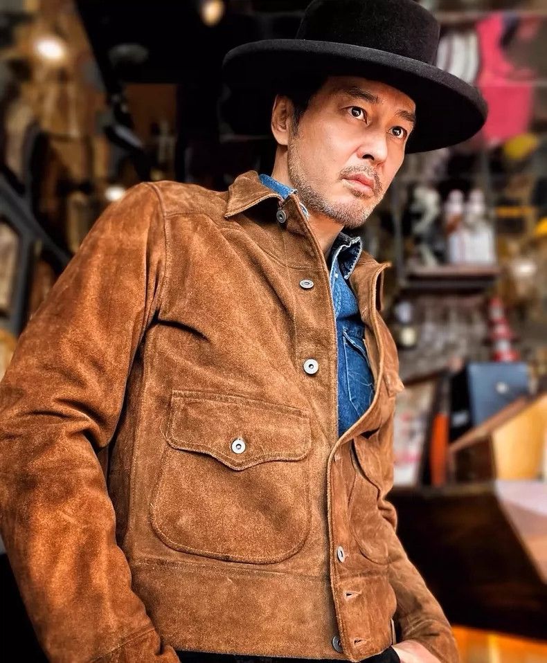 RRL Ralph Lauren RRL Ralph Lauren New retro deep khaki cowhide suede leathe Size US XXL / EU 58 / 5 - 8 Thumbnail