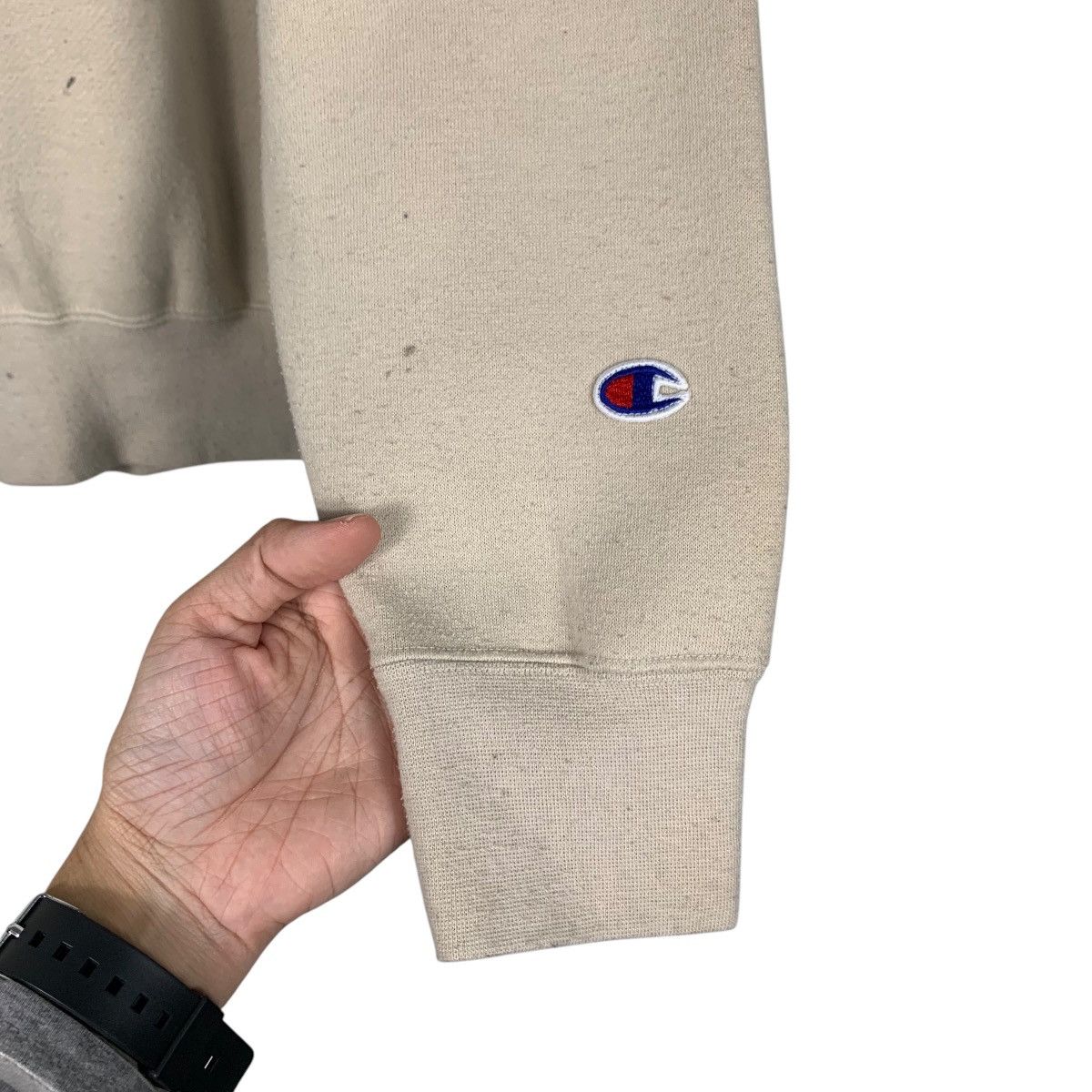 Champion CHAMPION Small Logo Crewneck Sweatshirt Nude #2007-C87 Size US M / EU 48-50 / 2 - 9 Thumbnail