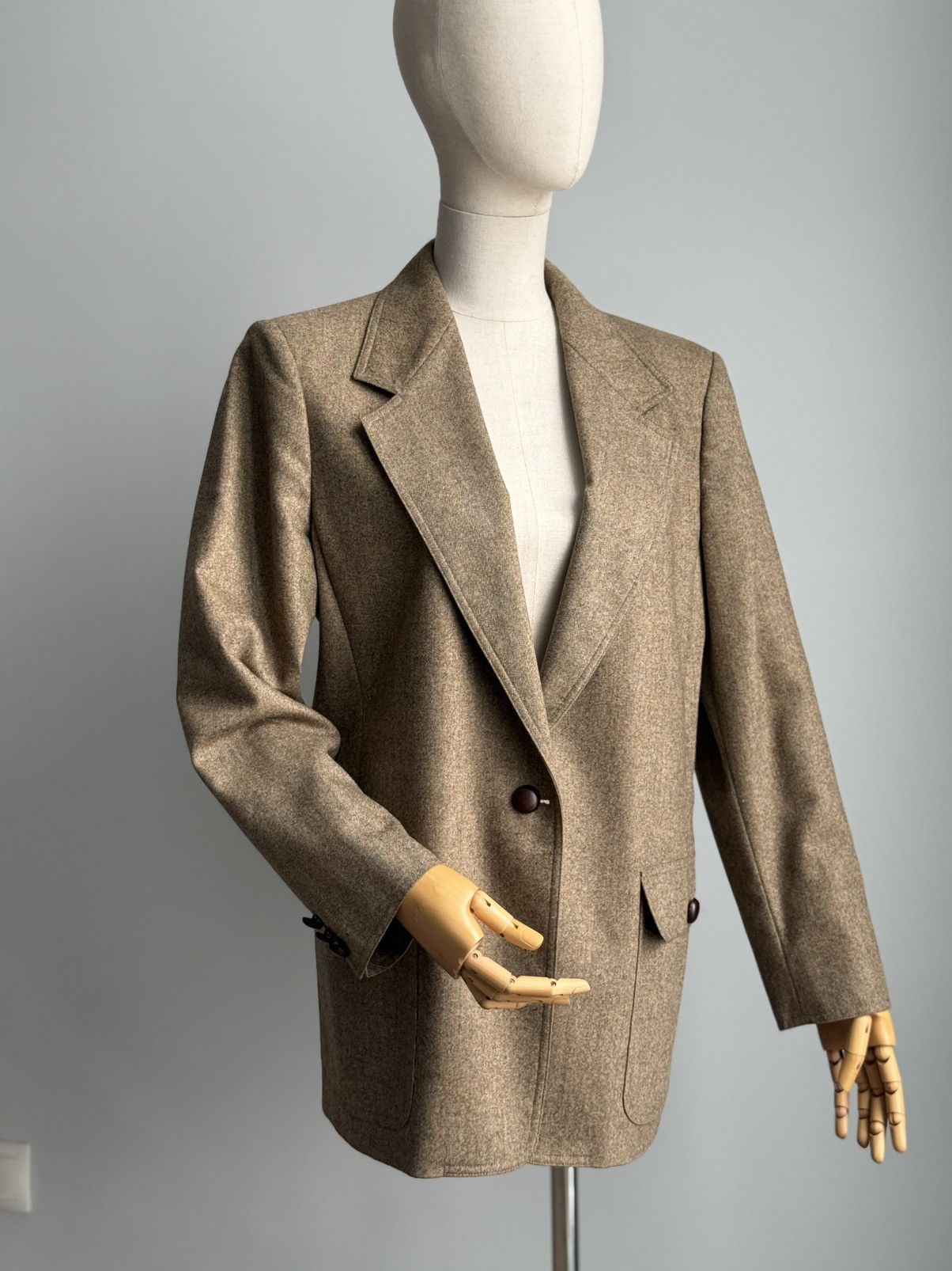 Max Mara Max Mara Coat Pure Virgin Wool Blazer Brown Italy Size M / US 6-8 / IT 42-44 - 3 Thumbnail