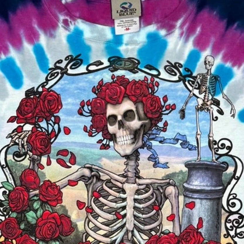 Ripple Junction LIquid Blue Grateful Dead 1965-1995 30 Years T Shirt Men Size M Short Sleeve Y2K Shirt Mens Grateful Dead 1960s 1990s Size US M / EU 48-50 / 2 - 3 Thumbnail