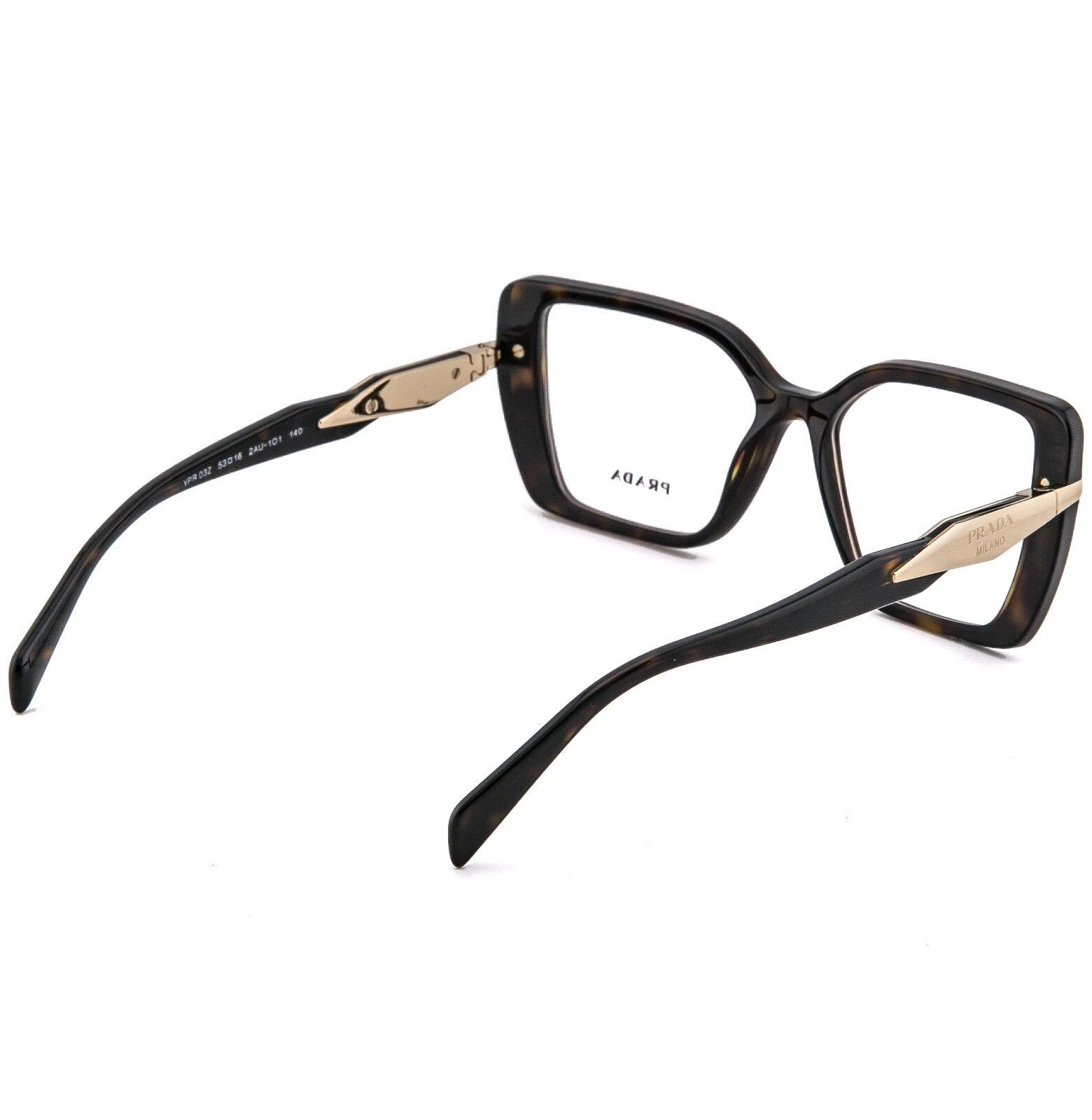 Prada PRADA SYMBOLE PR03ZV Brown Bold Eyeglasses 03Z 03ZV Size ONE SIZE - 4 Thumbnail