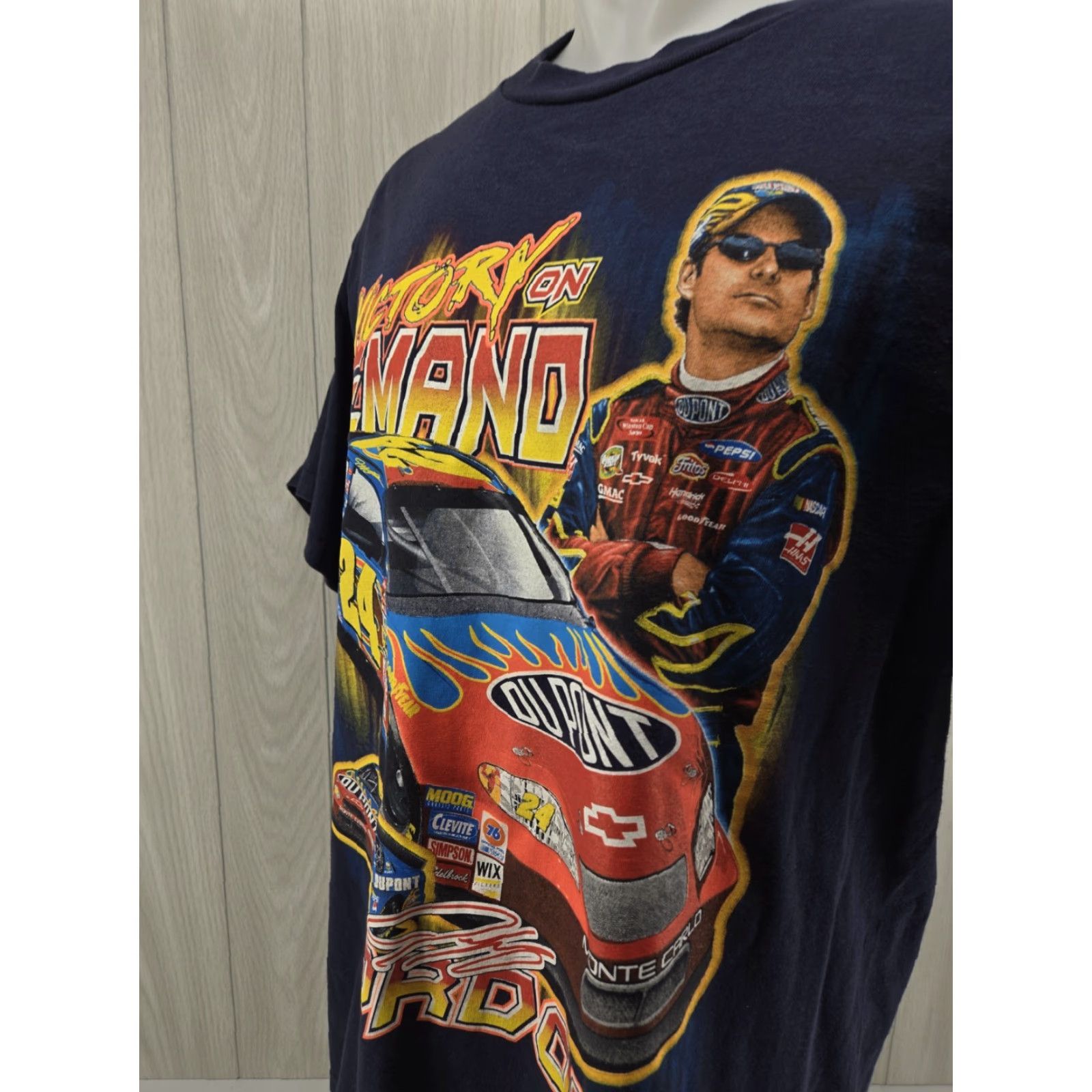 Chase Authentics VINTAGE Chase Authentics NASCAR Jeff Gordon Victory On Demand T-Shirt Mens Large Blue Cotton Short Sleeve Crew Neck Graphic Print 1990s Size US L / EU 52-54 / 3 - 5 Thumbnail