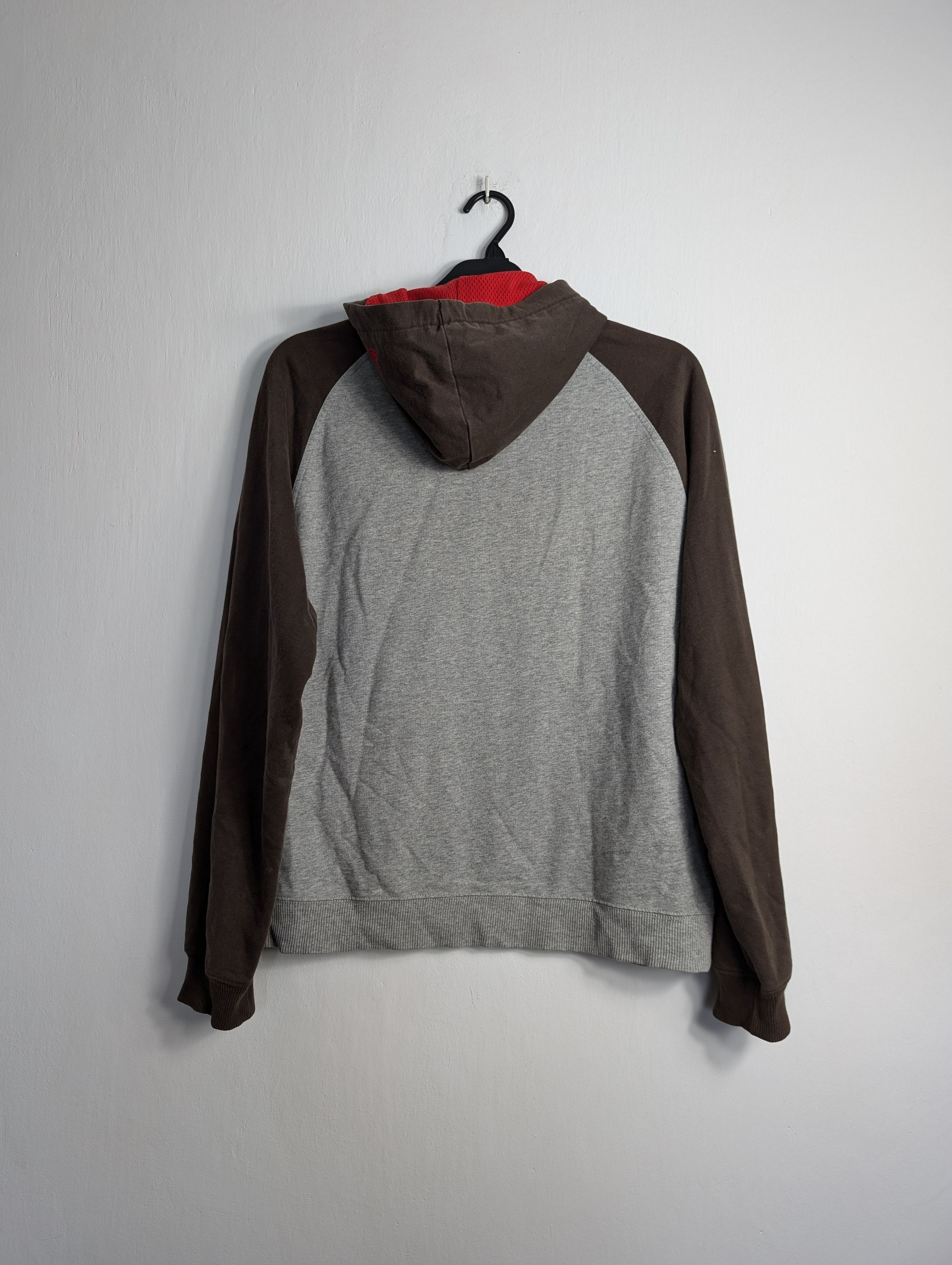 Nike Vintage Nike Hoodie Center Spellout Logo Brown Grey Y2K M Size US M / EU 48-50 / 2 - 4 Thumbnail