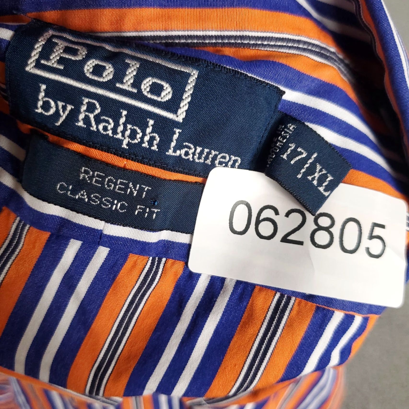 Ralph Lauren Ralph Lauren Shirt Mens XL Orange Blue Striped Pony Button-Up Long Sleeve Regular Fit Size US XL / EU 56 / 4 - 7 Thumbnail