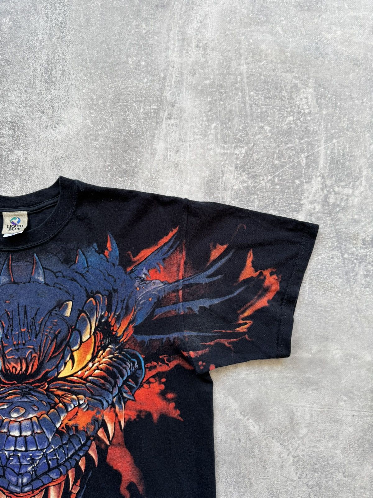 Liquid Blue × Vintage Vintage Liquid Blue Dragon All Over Print Tee Oversize Size US L / EU 52-54 / 3 - 4 Thumbnail