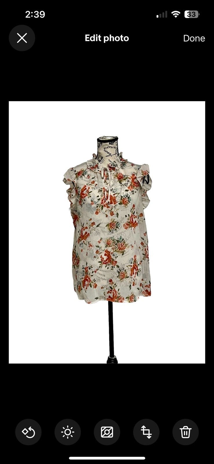 Mossimo Mossimo Floral Sheer Ruffle Blouse Fairy Core Y2k Boho XL Size XL / US 12-14 / IT 48-50 - 1 Thumbnail