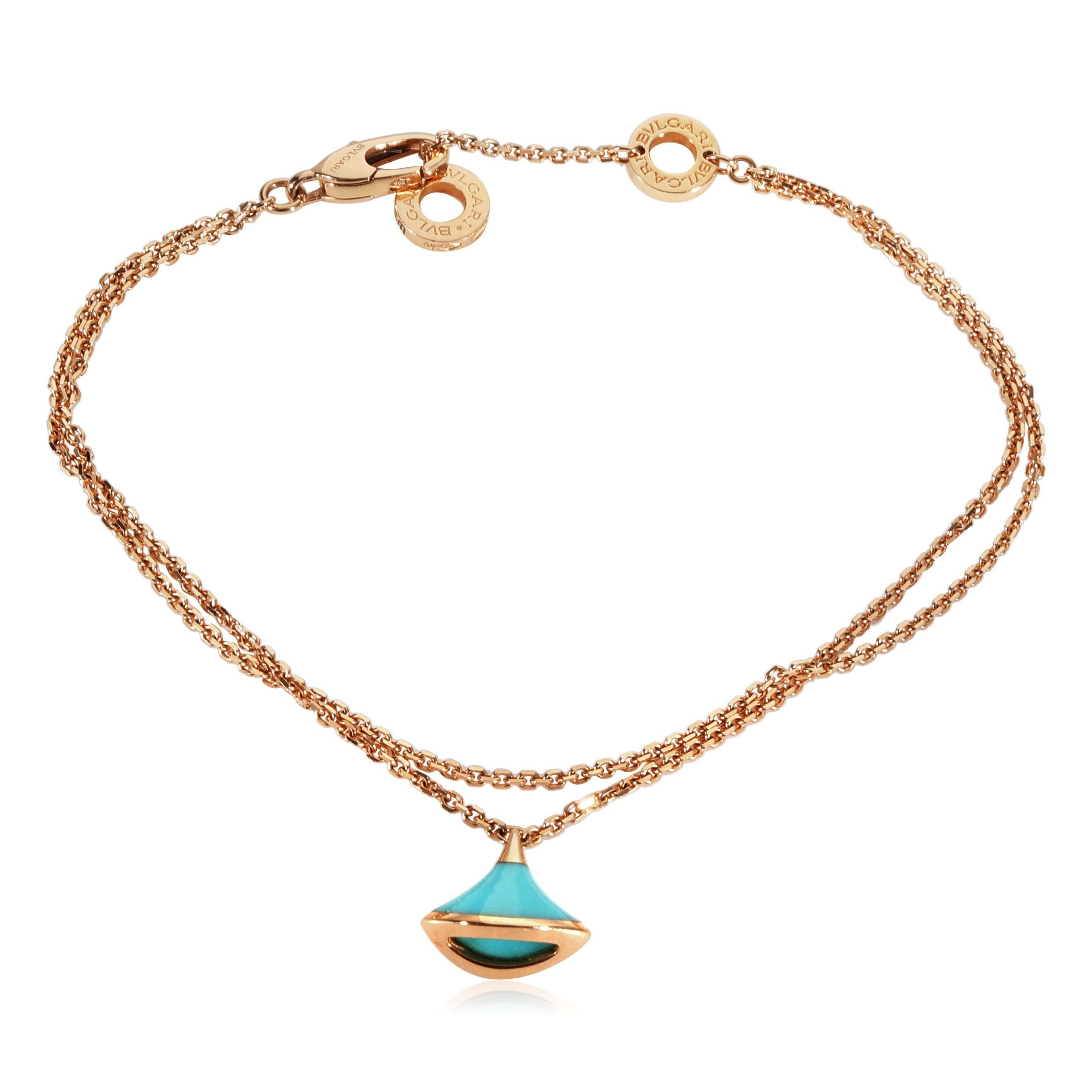 image of Bvlgari Diva's Dream Bracelet With Turquoise In 18K Rose Gold, Women's