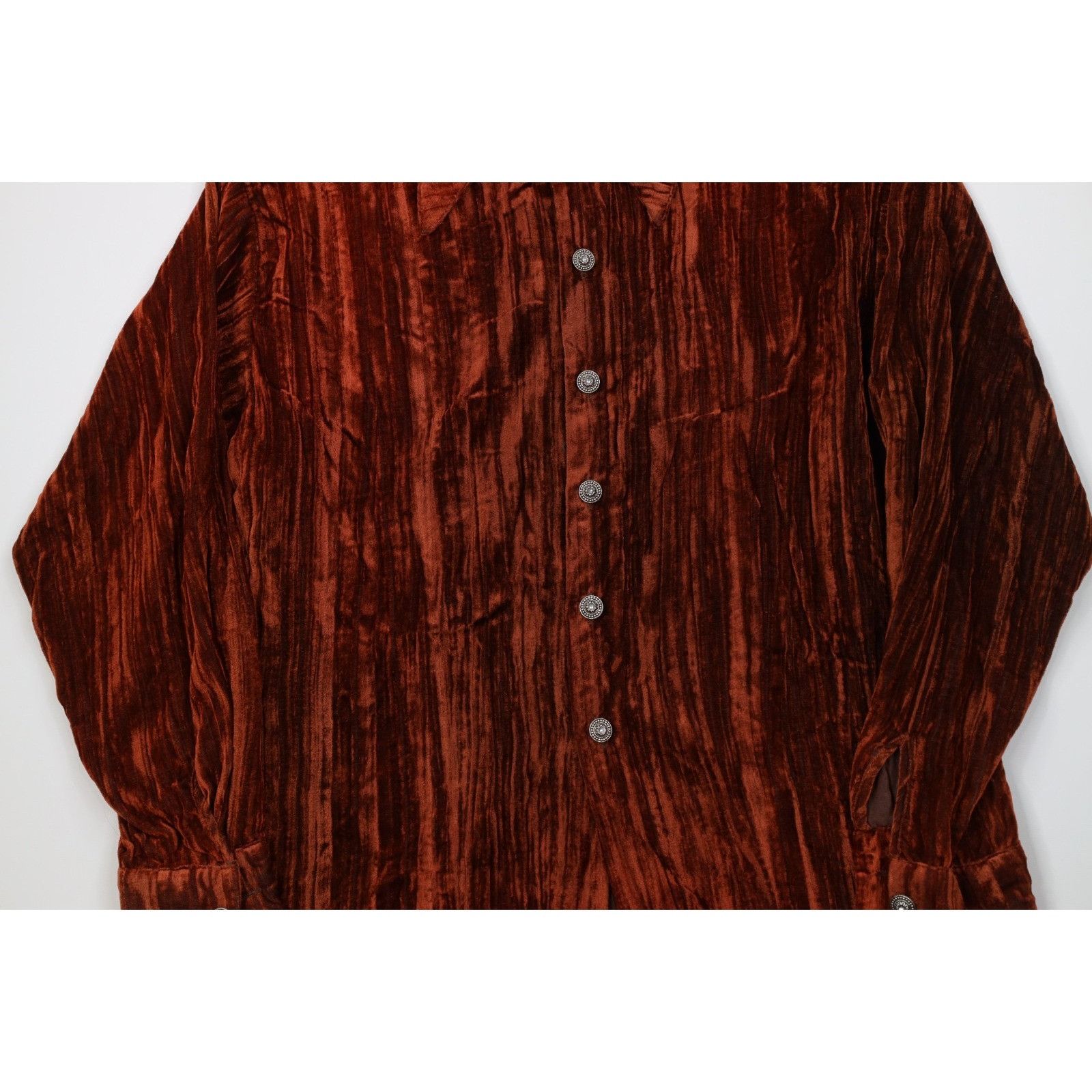 Vintage Vintage 90s Streetwear Velour Velvet Button Shirt Pants Size US L / EU 52-54 / 3 - 4 Thumbnail