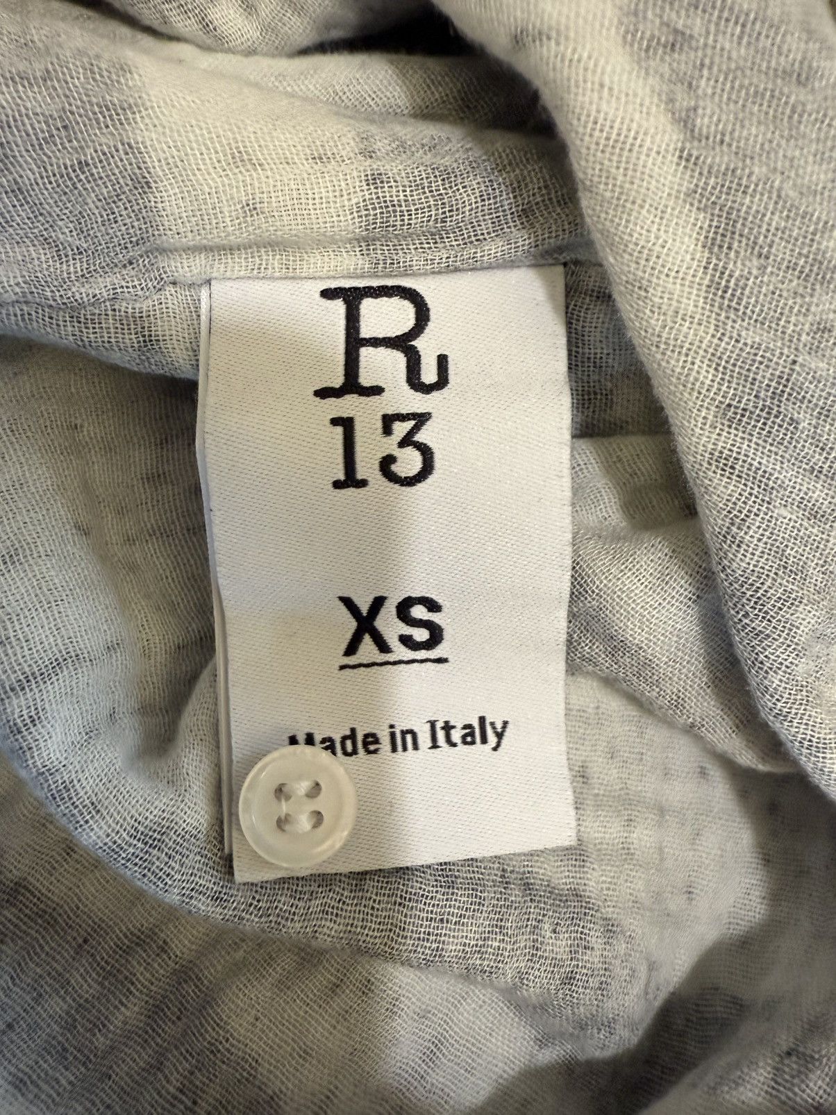 R13 SHREDDED SEAM DROP NECK SHIRT