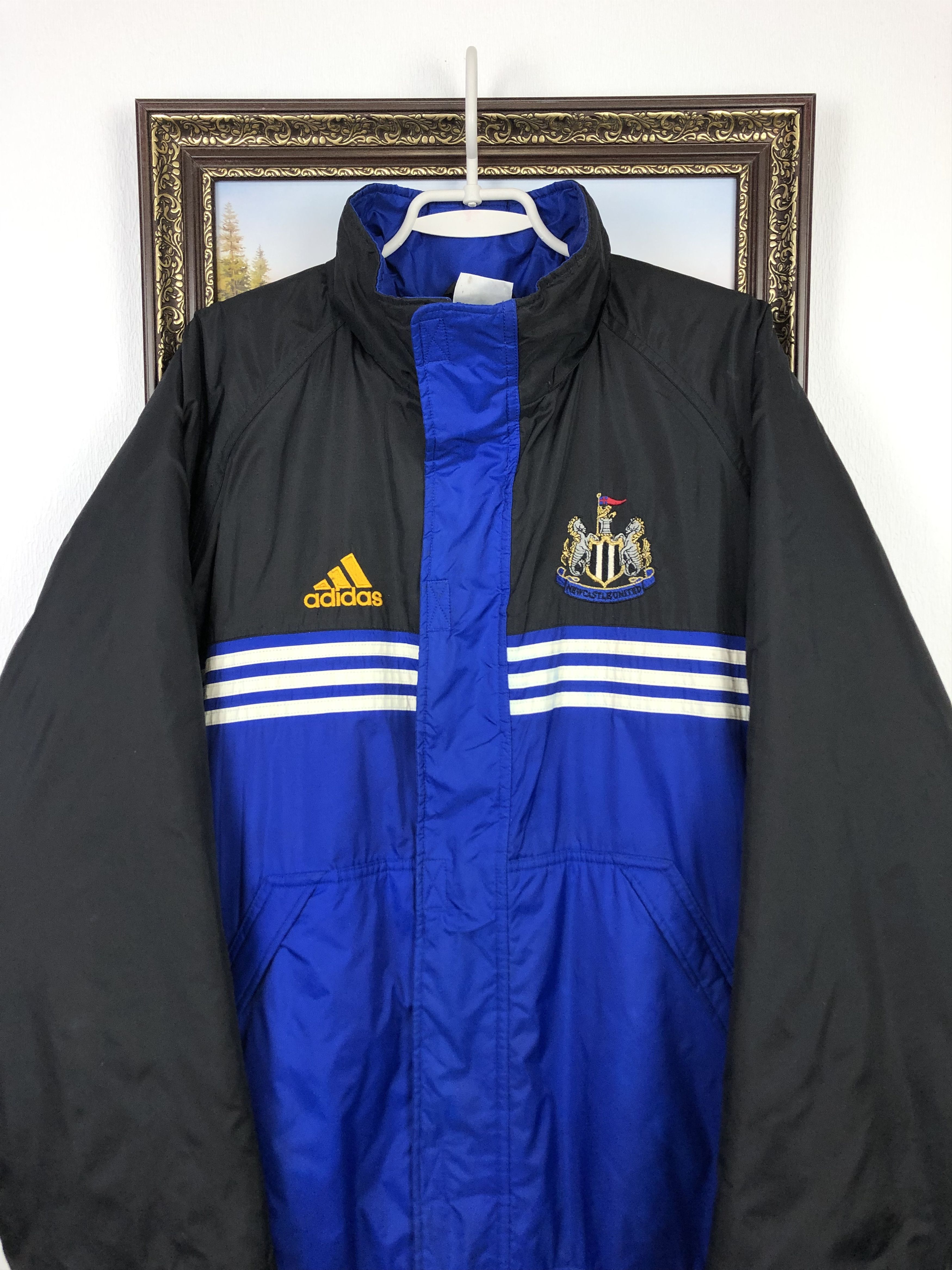 Adidas Vintage Adidas Newcastle United Football Jacket Bomber Size US XL / EU 56 / 4 - 2 Thumbnail