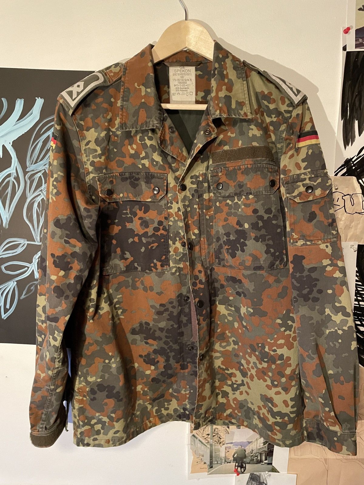 Vintage German Military Jacket Size US L / EU 52-54 / 3 - 1 Thumbnail