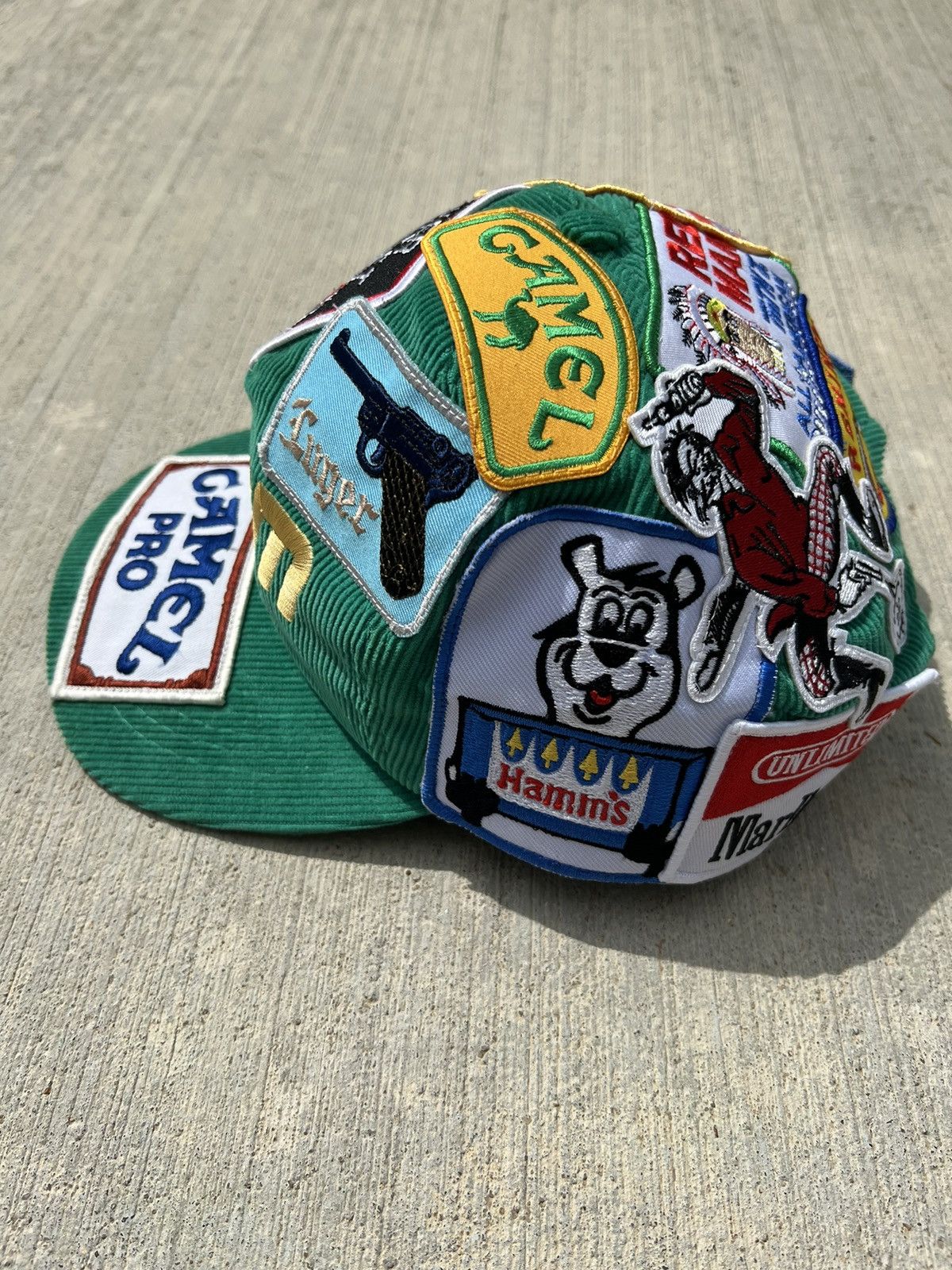 Vintage Vintage Green Corduroy SnapBack Hat Size ONE SIZE - 2 Thumbnail