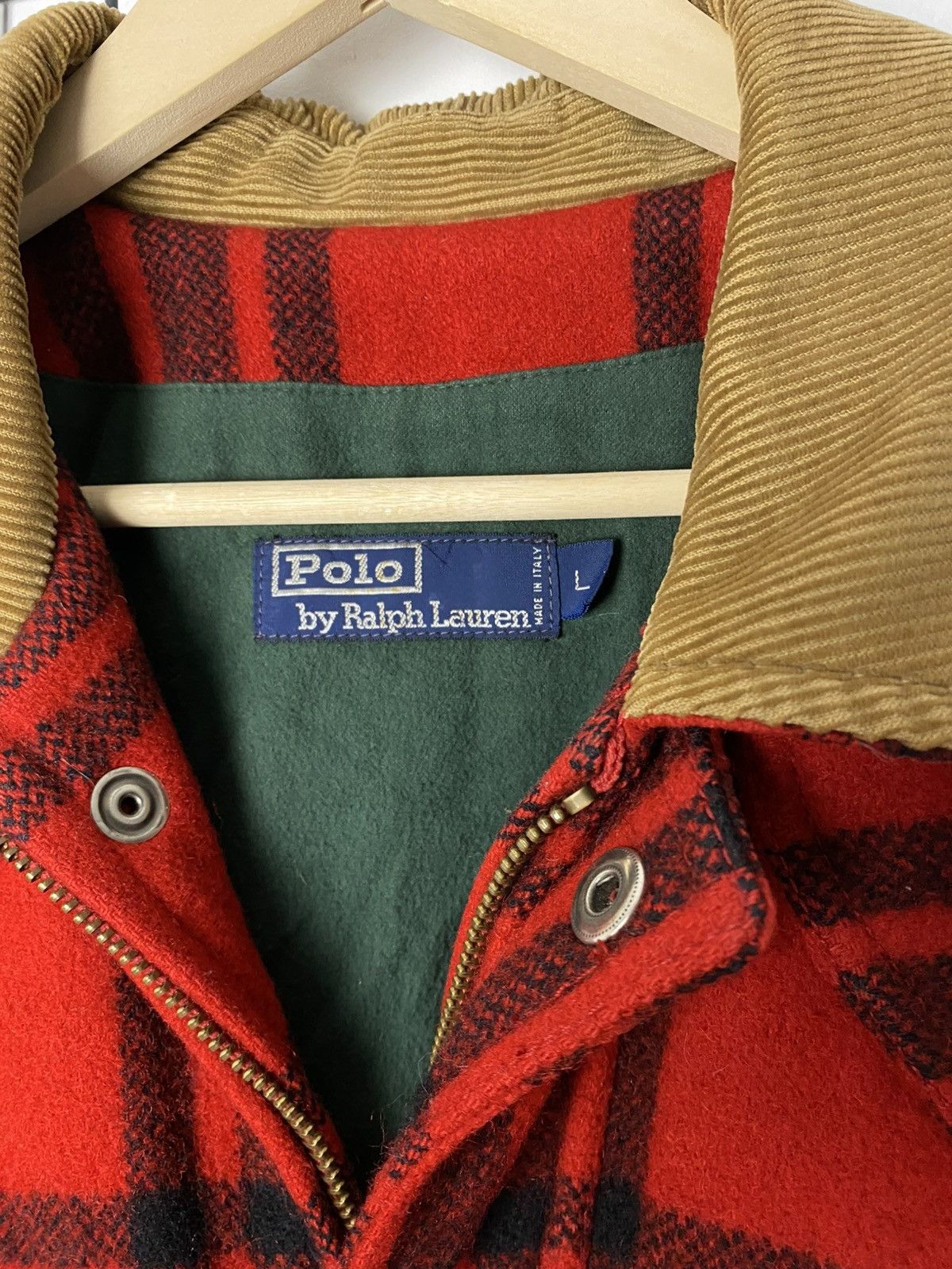 Vintage 90's POLO Ralph Lauren Heavy Tweed Wool Coat Jacket Buffalo Size US XL / EU 56 / 4 - 4 Thumbnail