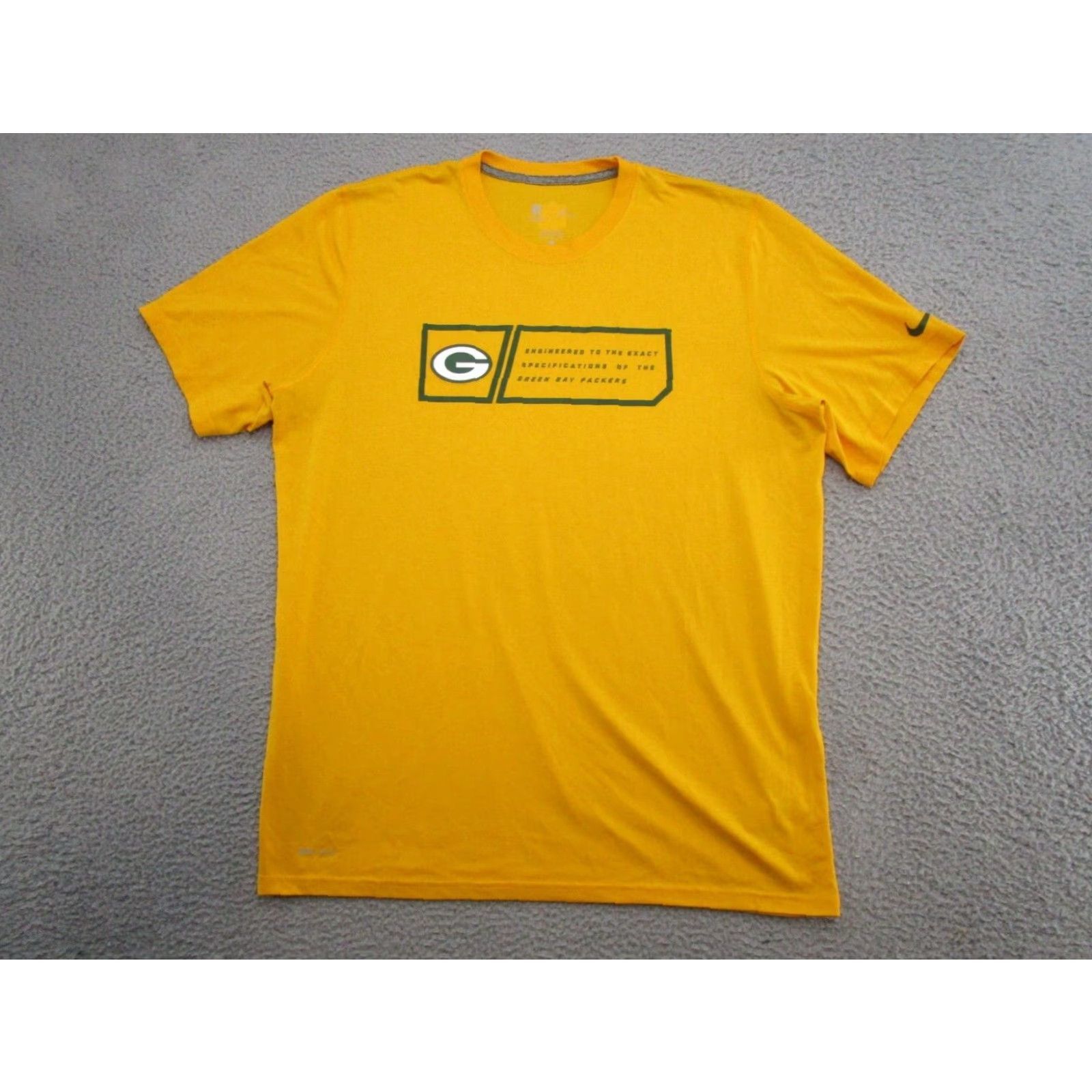 Nike Nike Dri Fit On Field Gold Shirt NFL Mens XL Football Green Bay Packers Size US XL / EU 56 / 4 - 2 Thumbnail