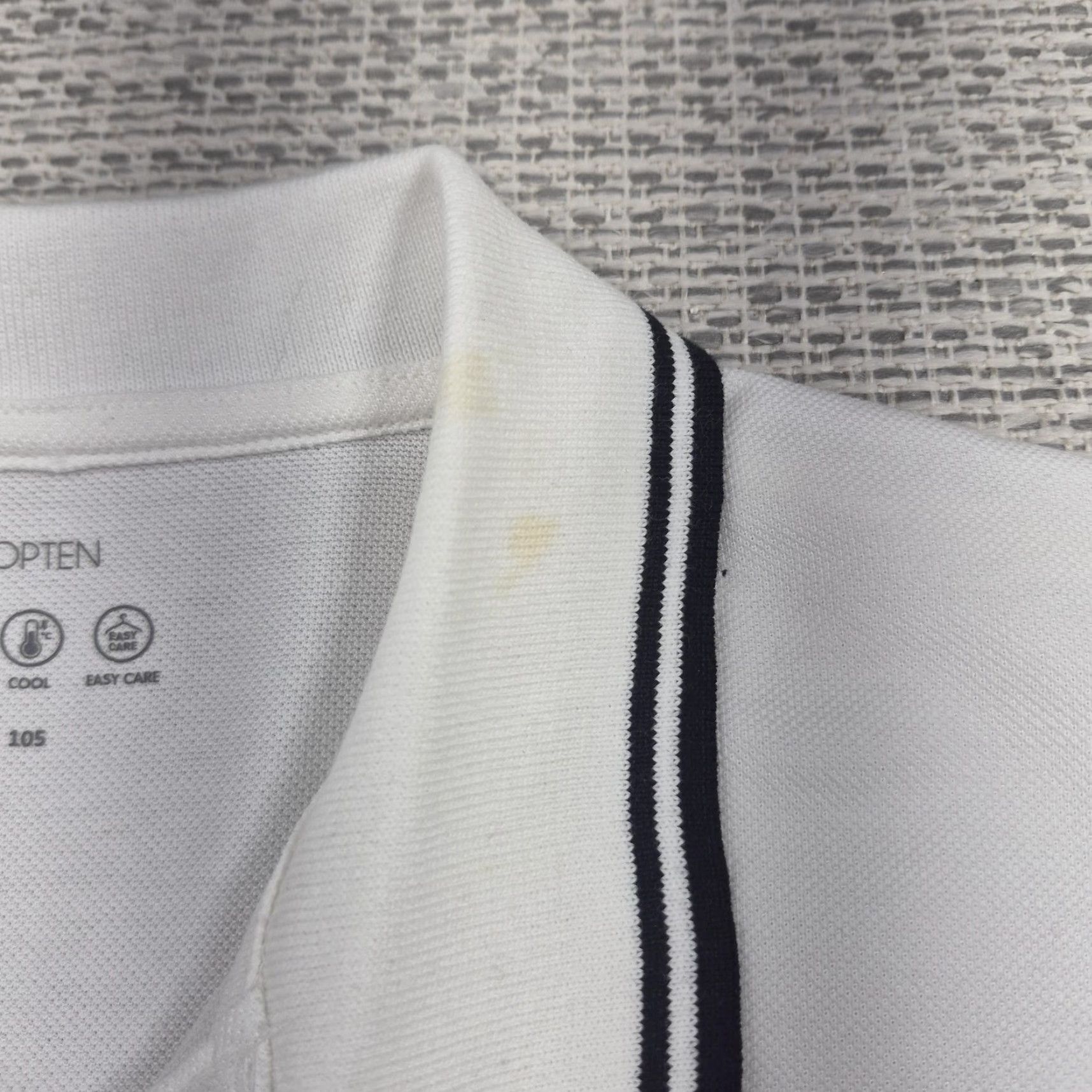 Vintage TOPTEN Polo Golf Shirt Mens Large White Tipped Collar Easy Care Tagless Casual Size US L / EU 52-54 / 3 - 6 Thumbnail