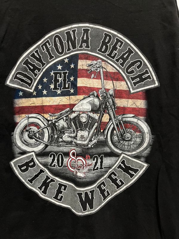 Vintage Daytona Beach FL Bike Week Print T-Shirt Size US L / EU 52-54 / 3 - 2 Thumbnail