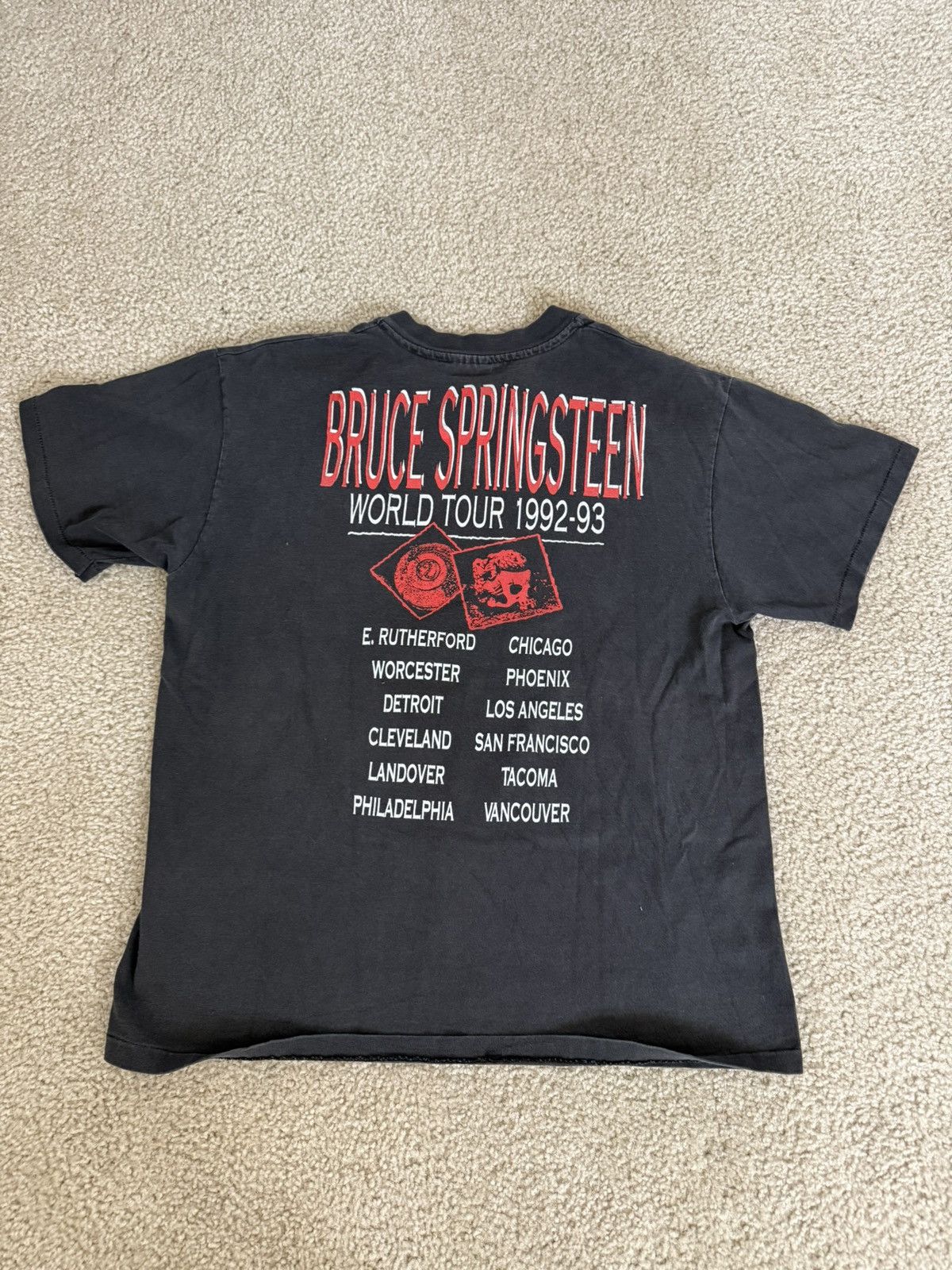 Band Tees × Vintage vintage bruce springsteen 92 tour tee Size US L / EU 52-54 / 3 - 5 Thumbnail