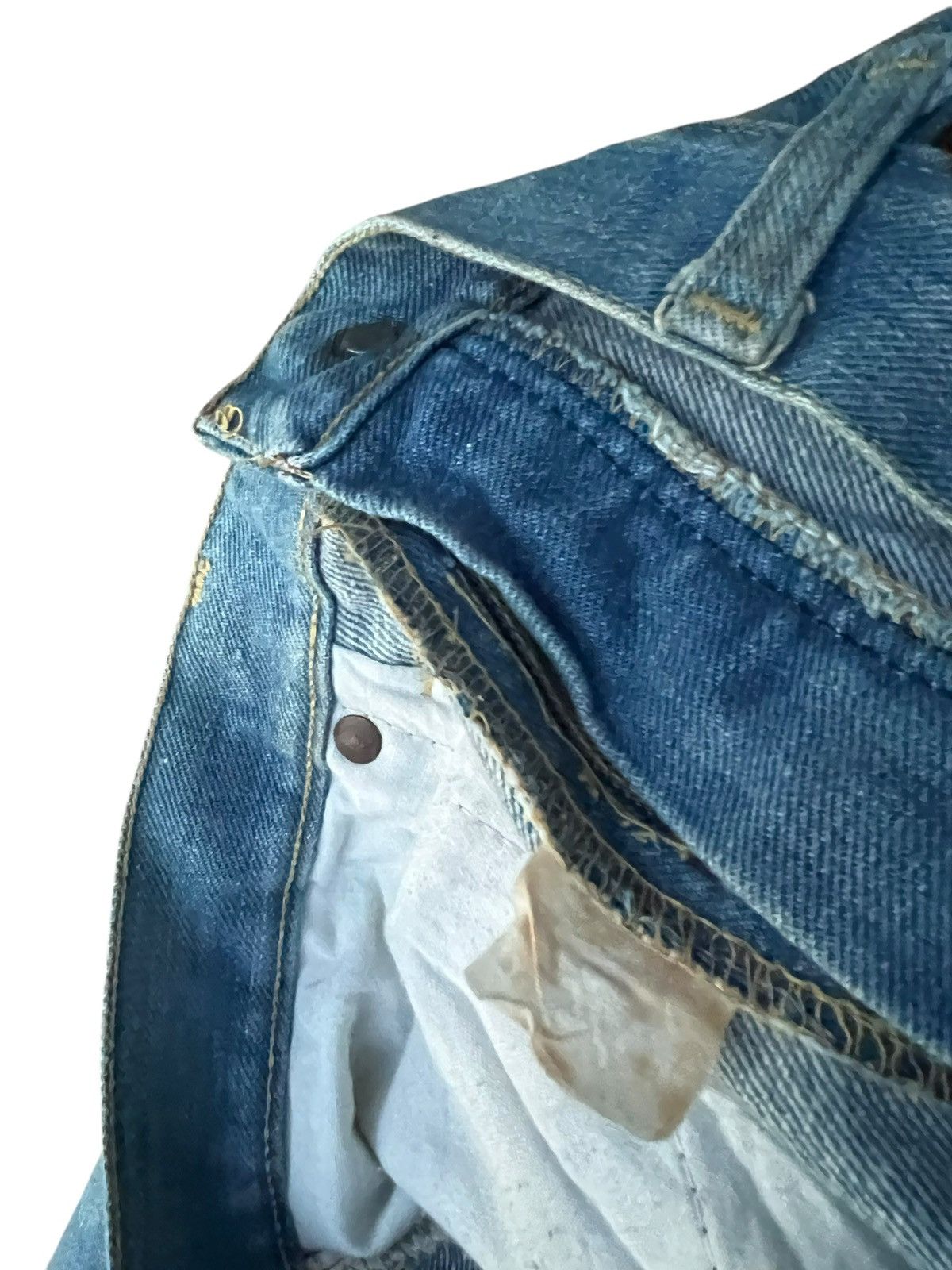 Lee Vintage 70s 80s Lee Riders Faded Dirty Mud Denim Jeans Size US 34 / EU 50 - 20 Thumbnail