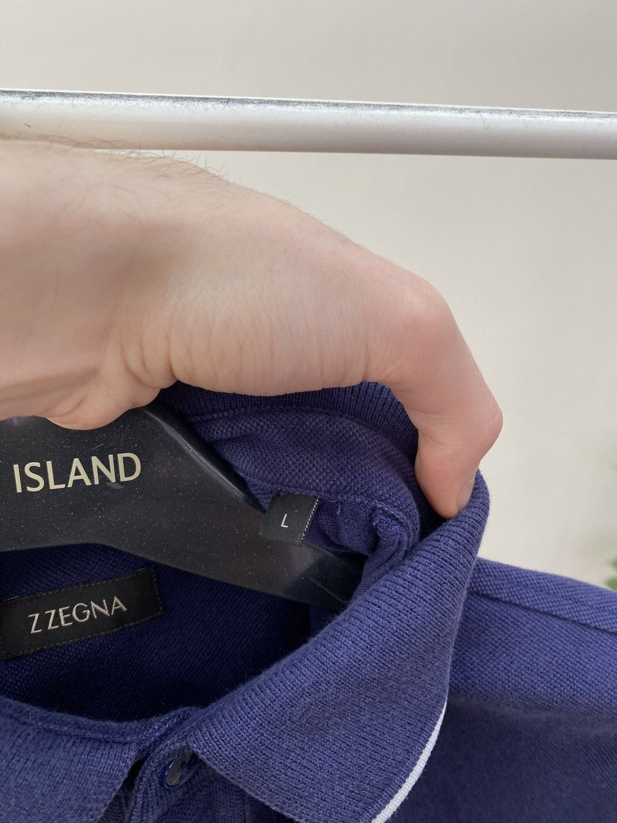 Z Zegna Vintage Z Zegna Navy Embroidered Logo Polo Shirt Size US L / EU 52-54 / 3 - 7 Thumbnail