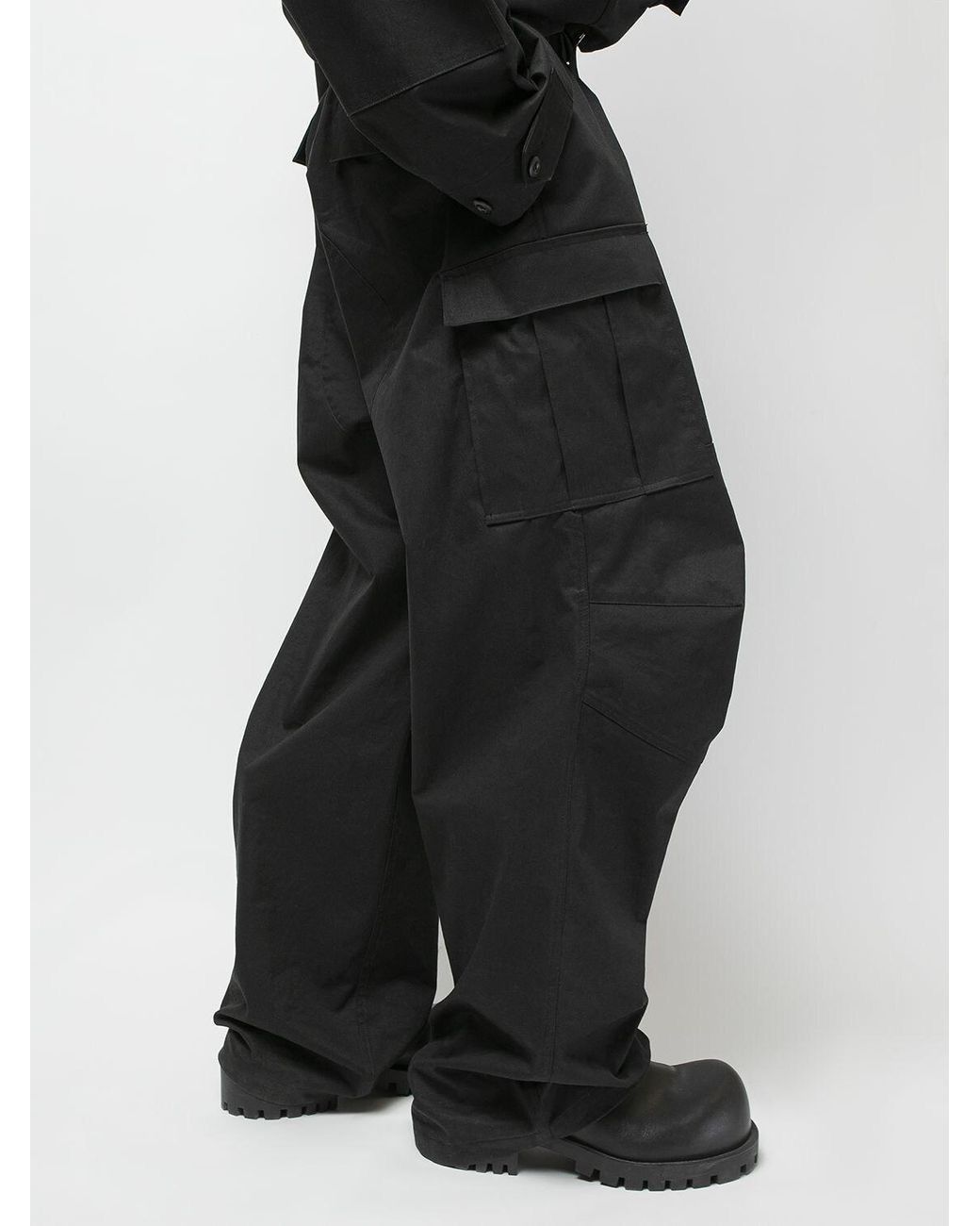 image of Balenciaga Winter22 Black Kick Cargo Pants (Xs), Men's (Size 30)