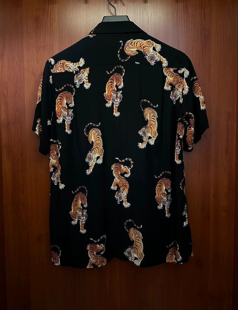 Japanese Brand Wacko Maria Black Tiger Short Sleeve Shirt-2508 Size US M / EU 48-50 / 2 - 3 Thumbnail