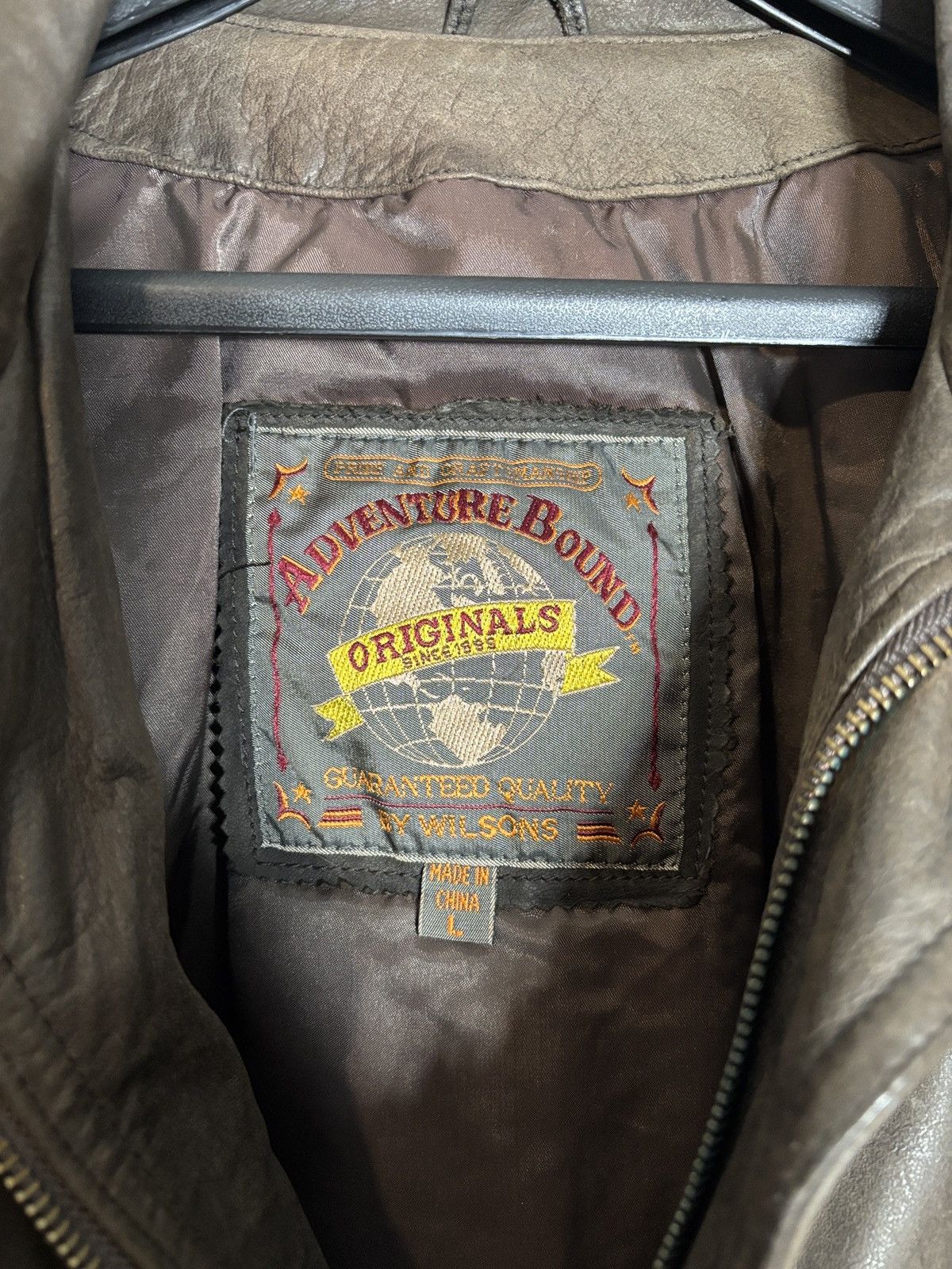 Wilsons Leather Vintage Wilson’s Adventure Bound Leather Bomber Jacket Large Size US L / EU 52-54 / 3 - 3 Thumbnail