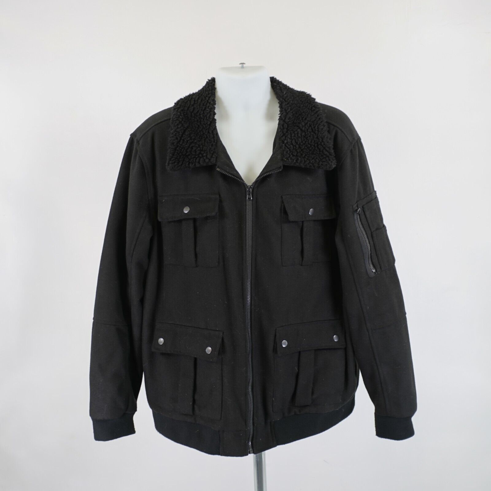Rock & Republic Rock & Republic Black Sherpa Camo Lined Full Zip Sherpa Jack Size US XXL / EU 58 / 5 - 5 Thumbnail