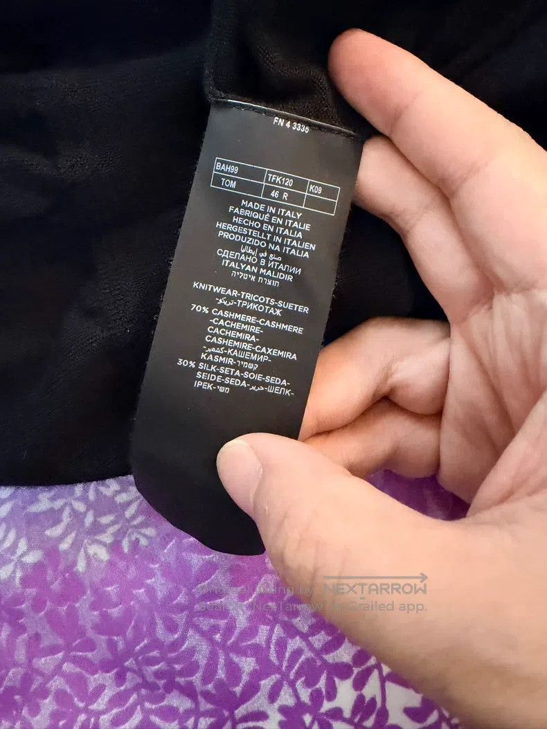 Tom Ford Tom Ford Men's cashmere high-neck base layer Size US S / EU 44-46 / 1 - 3 Thumbnail