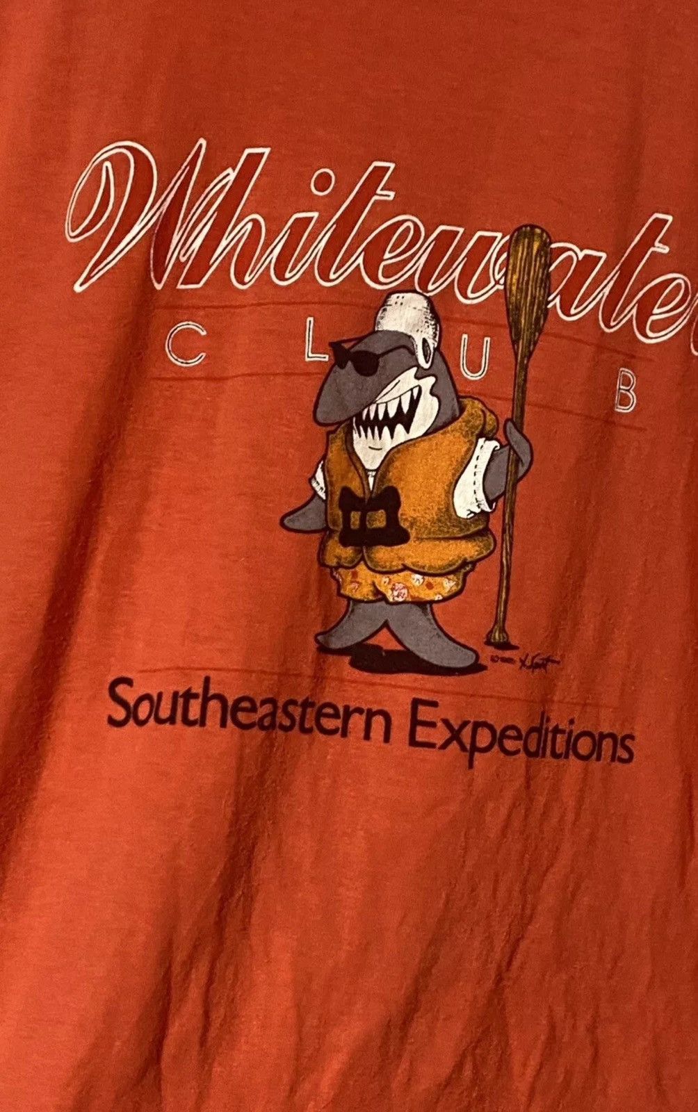 Jerzees × Vintage Vintage 80s Whitewater Club Southeastern Expeditions T shirt Size US XL / EU 56 / 4 - 2 Thumbnail