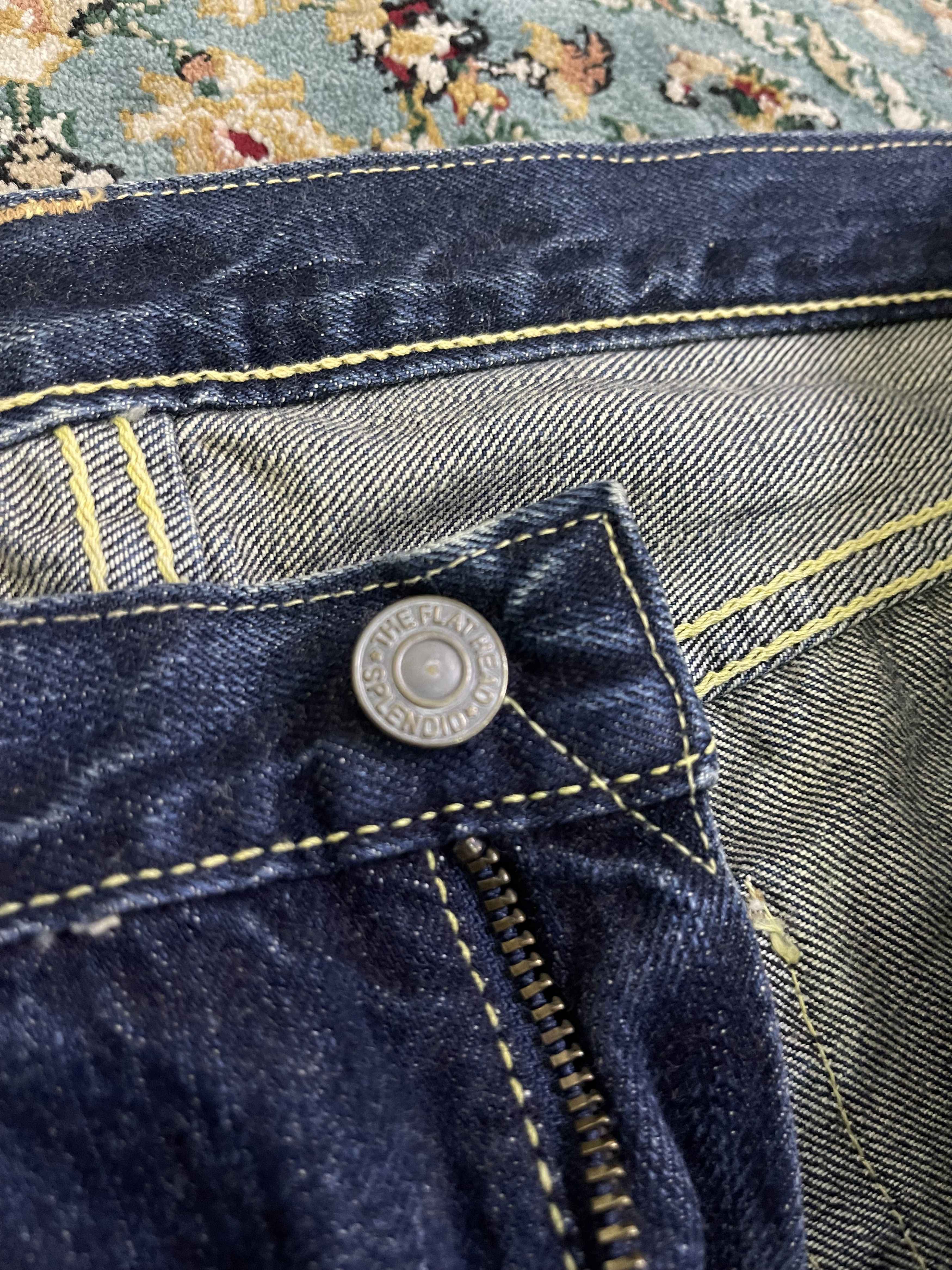 The Flat Head TFH Flared Blue Light Wash Jeans Size US 32 / EU 48 - 9 Thumbnail