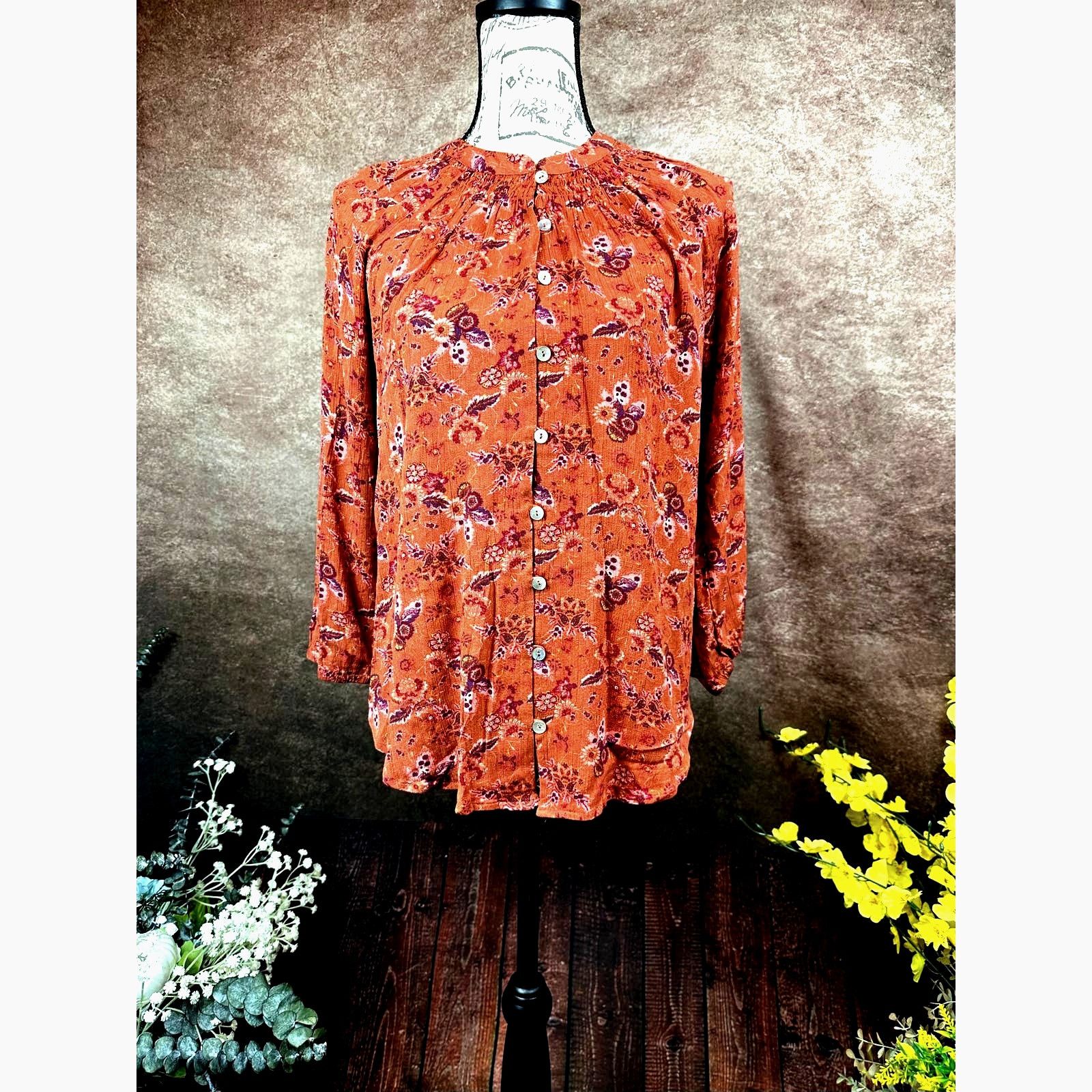 Other Mason & Belle Button & Loop Closure Tunic Rustic Floral S Size S / US 4 / IT 40 - 5 Thumbnail