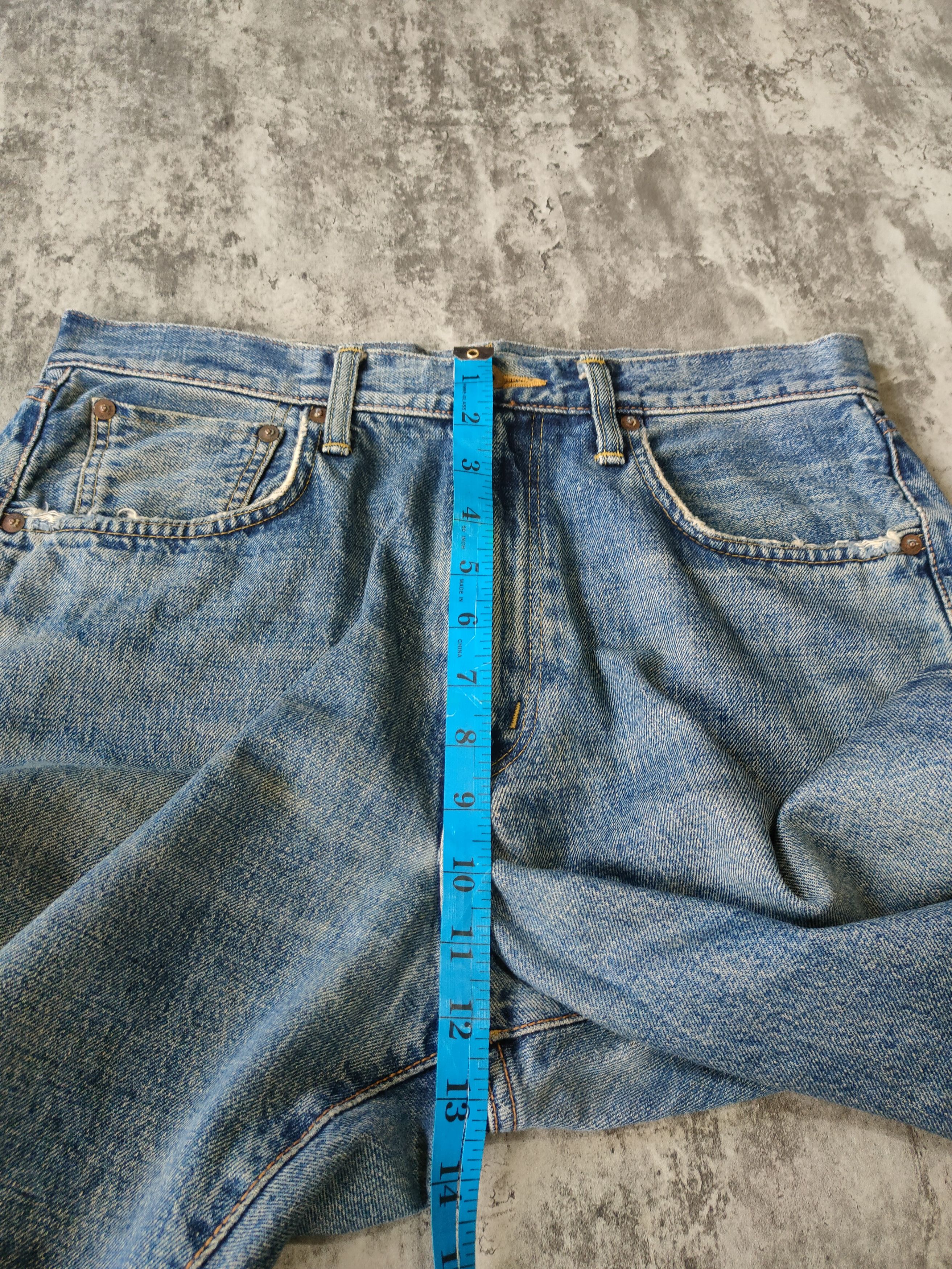 Edwin × Japanese Brand Edwin 505 Japan Selvedge Distressed Jeans Size US 31 - 16 Thumbnail