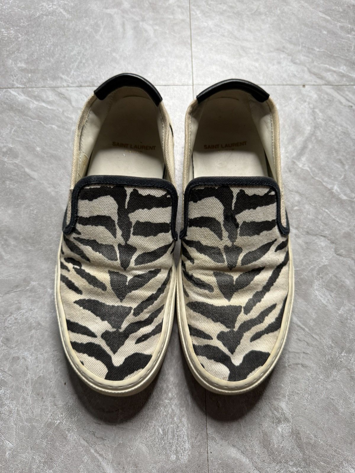Saint Laurent Paris Saint Laurent Paris Baby Cat Venice Zebra Sneakers Size US 6 / EU 39 - 1 Thumbnail