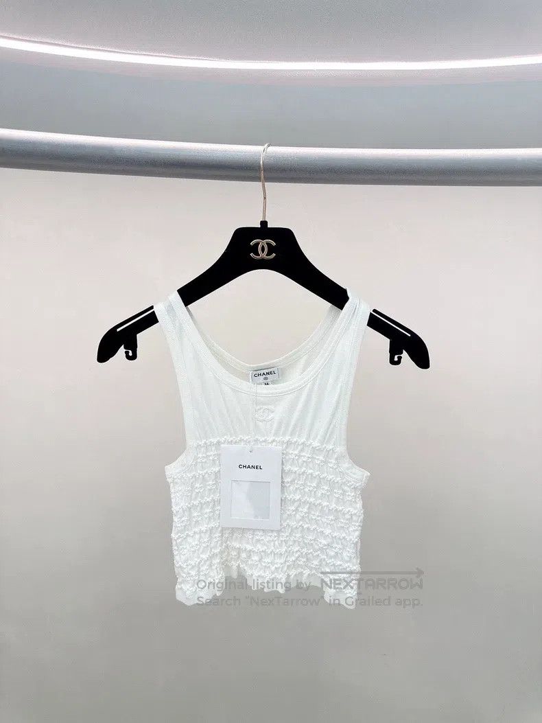 Chanel Chanel 23p white pleated vest Size XXS / US 00 / IT 34 - 1 Thumbnail