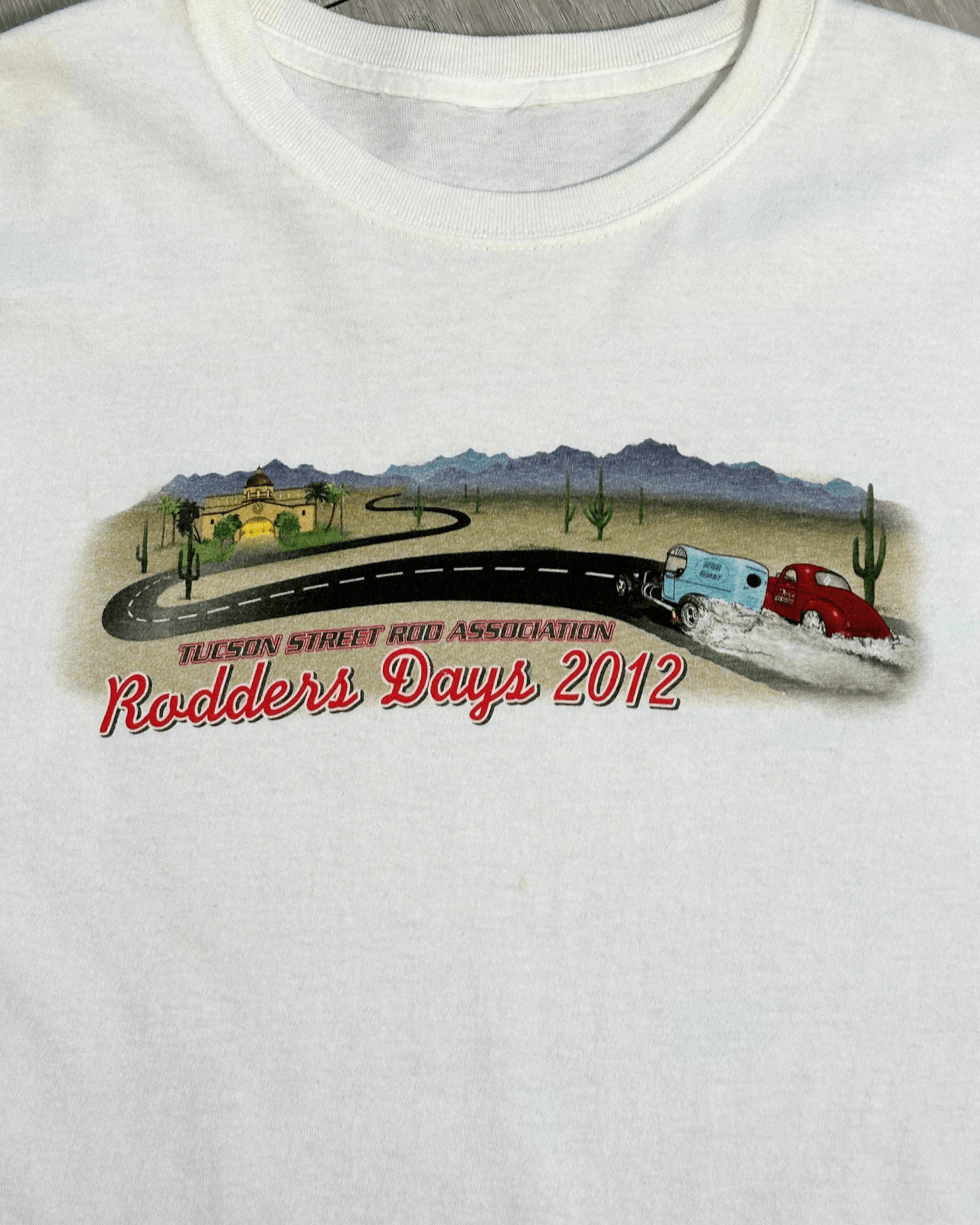 Vintage 2012 Tucson Rodders Days Street Rod Car Show T-Shirt - Large Size US L / EU 52-54 / 3 - 4 Thumbnail