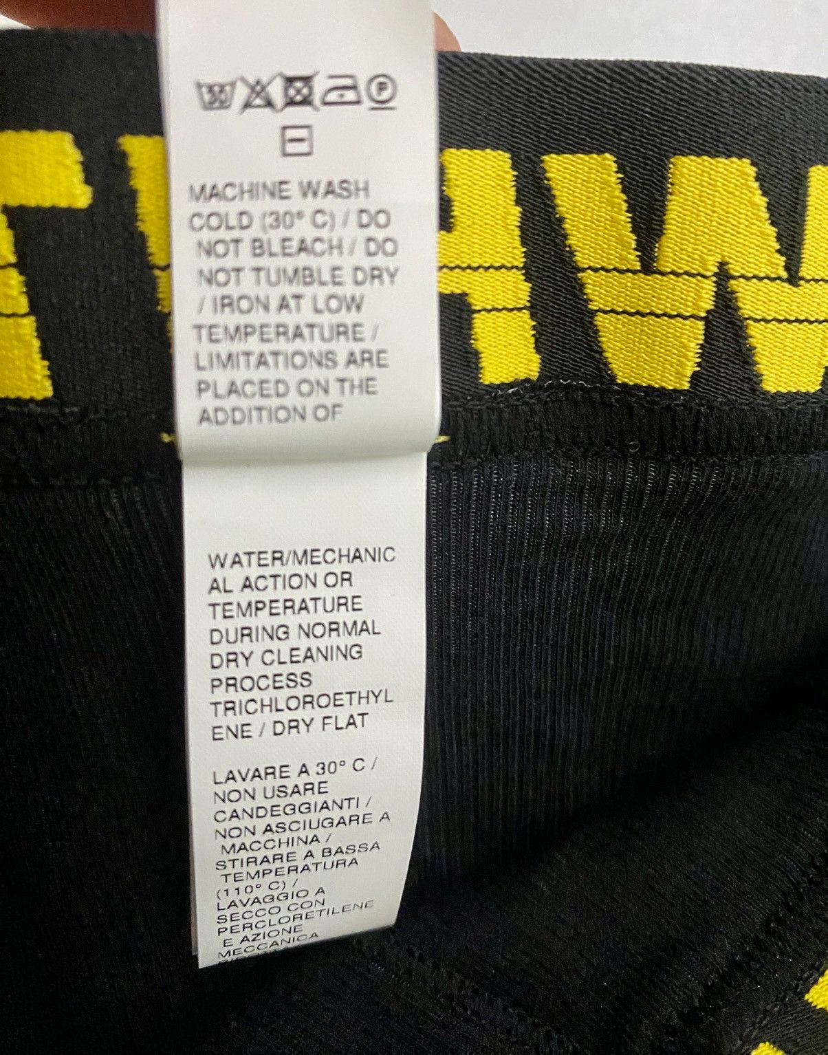 Off-White Off-White Industrial Tape Black Stretch Cotton Boxers S Size 30 - 7 Thumbnail