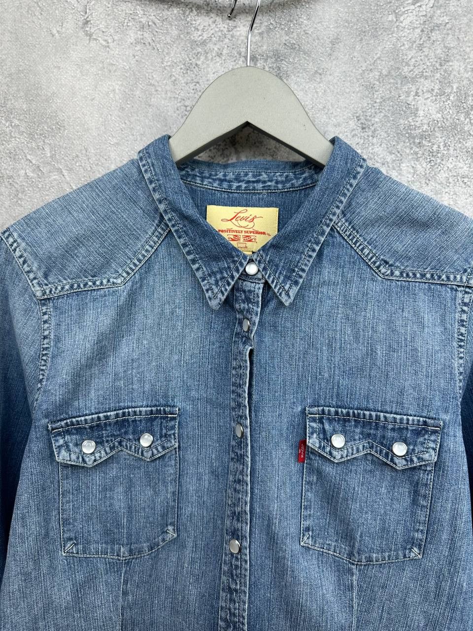 Levi's Vintage Clothing Levi’s Positively Superior Western Denim Shirt Pearl Snap Size L / US 10 / IT 46 - 4 Thumbnail