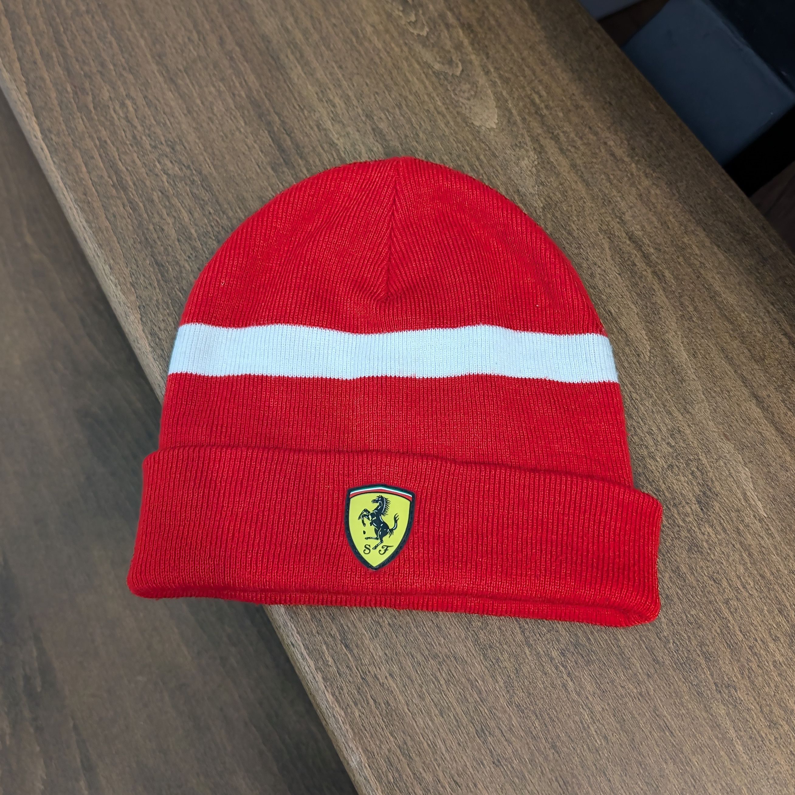 Ferrari Ferrari Scuderia Logo Beanie Red One Size Racing Sports Hat Size ONE SIZE - 1 Thumbnail
