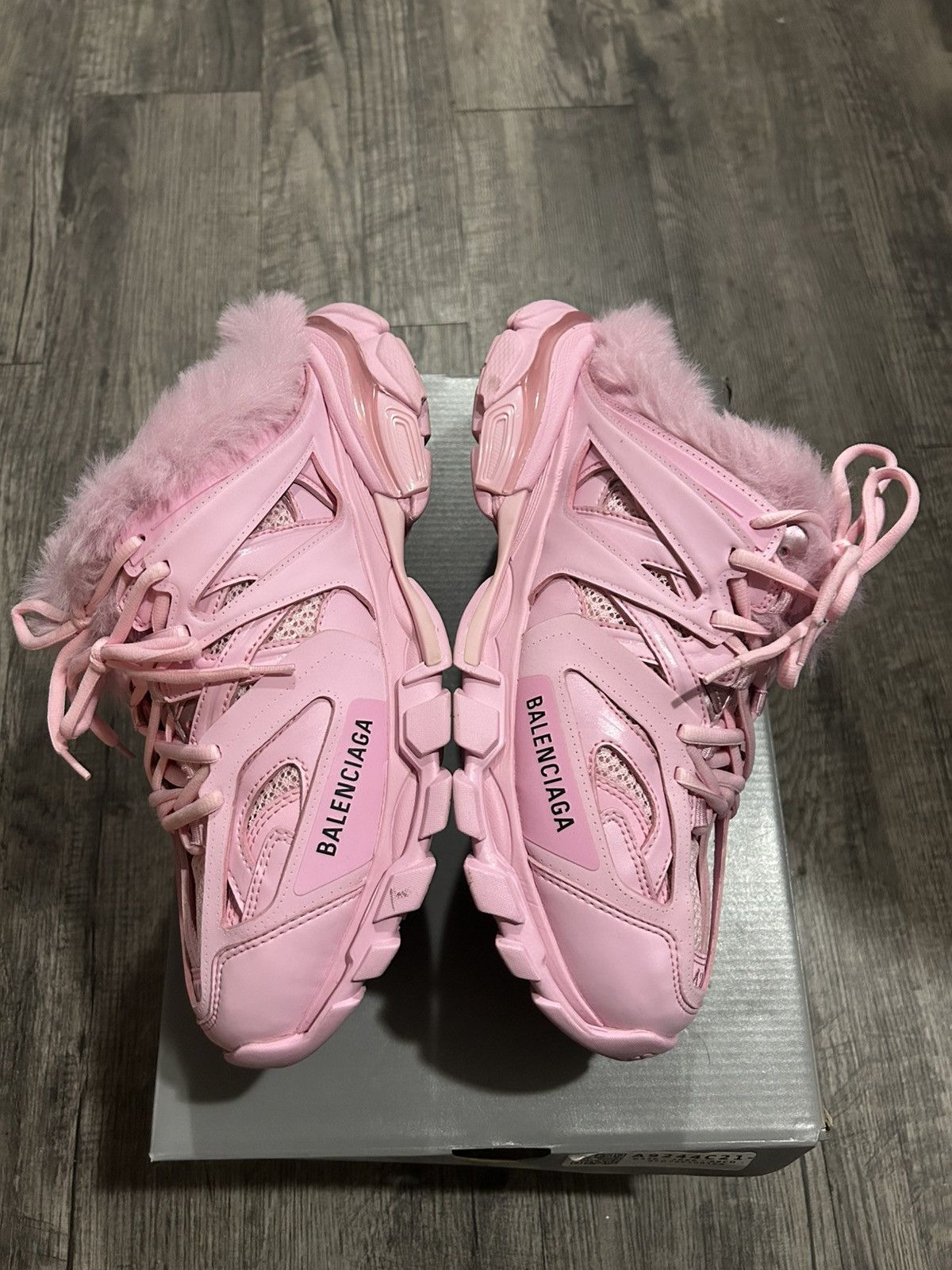 Balenciaga Balenciaga Track Mule Pink Faux Fur (Women’s) Size US 9 / EU 42 - 5 Thumbnail