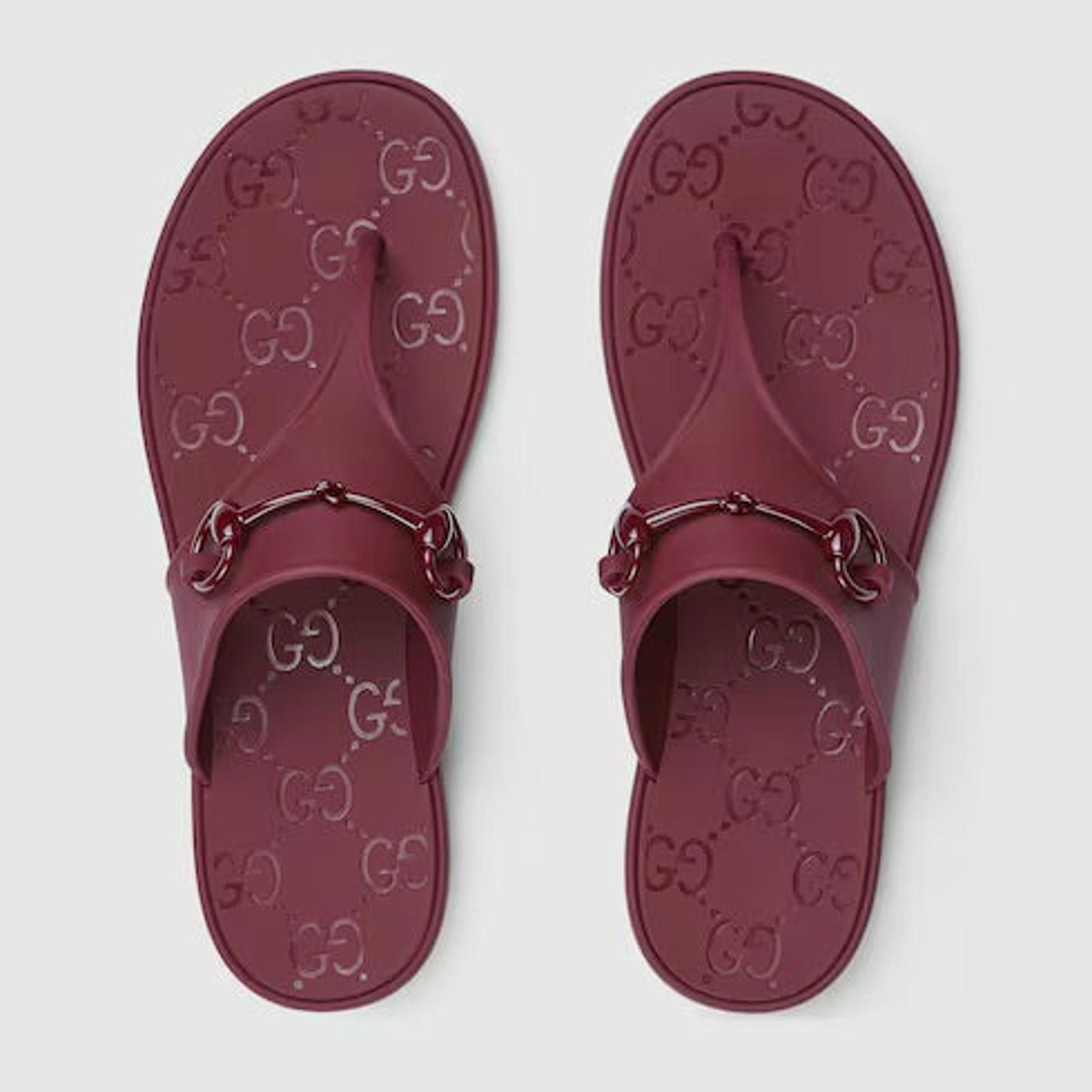 Gucci Gucci Horsebit Thong Rubber Sandals Size US 5 / IT 35 - 2 Thumbnail