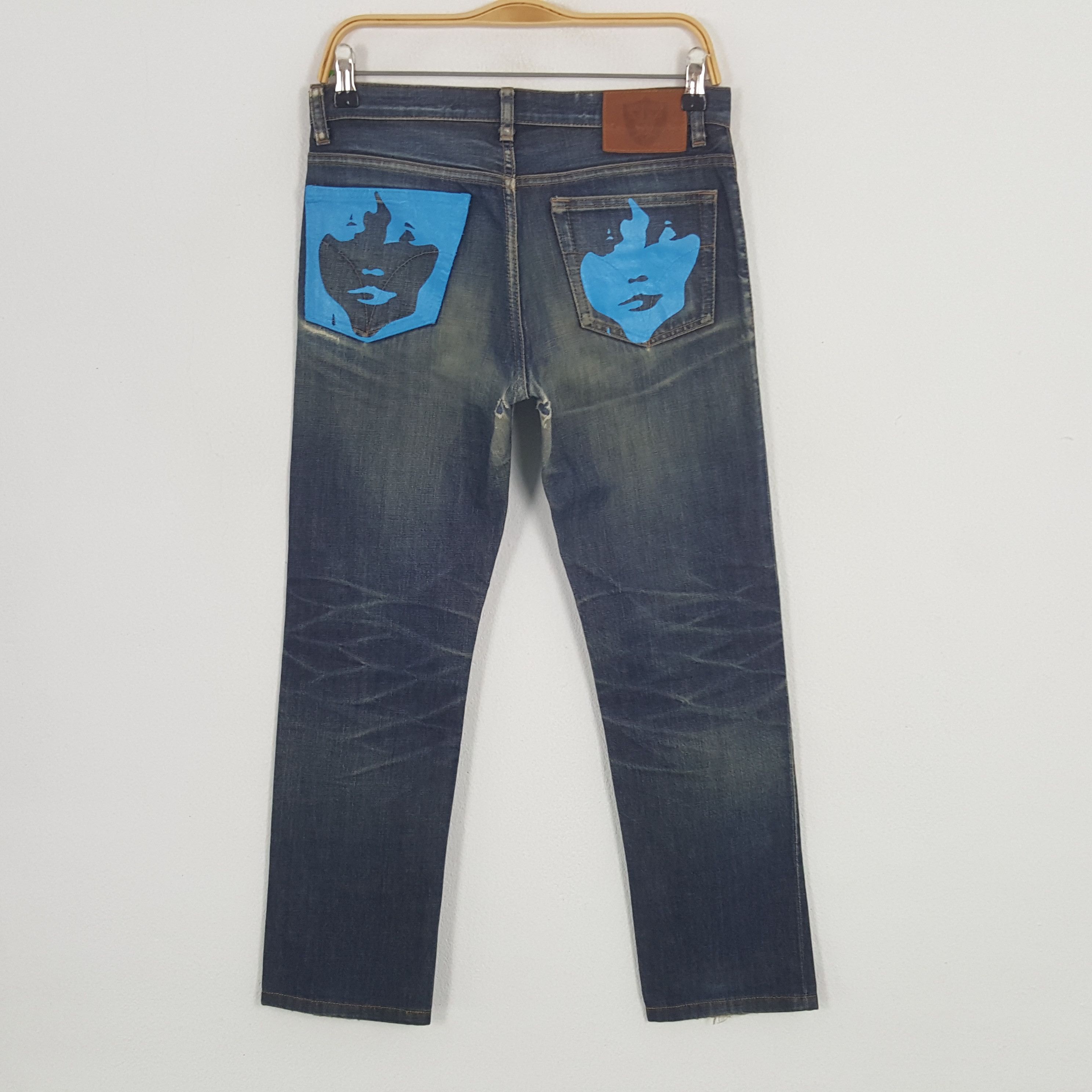 Hysteric Glamour × Vintage Vintage Hysteric Glamour Custom Art Logo Denim Jeans Size US 29 - 1 Thumbnail